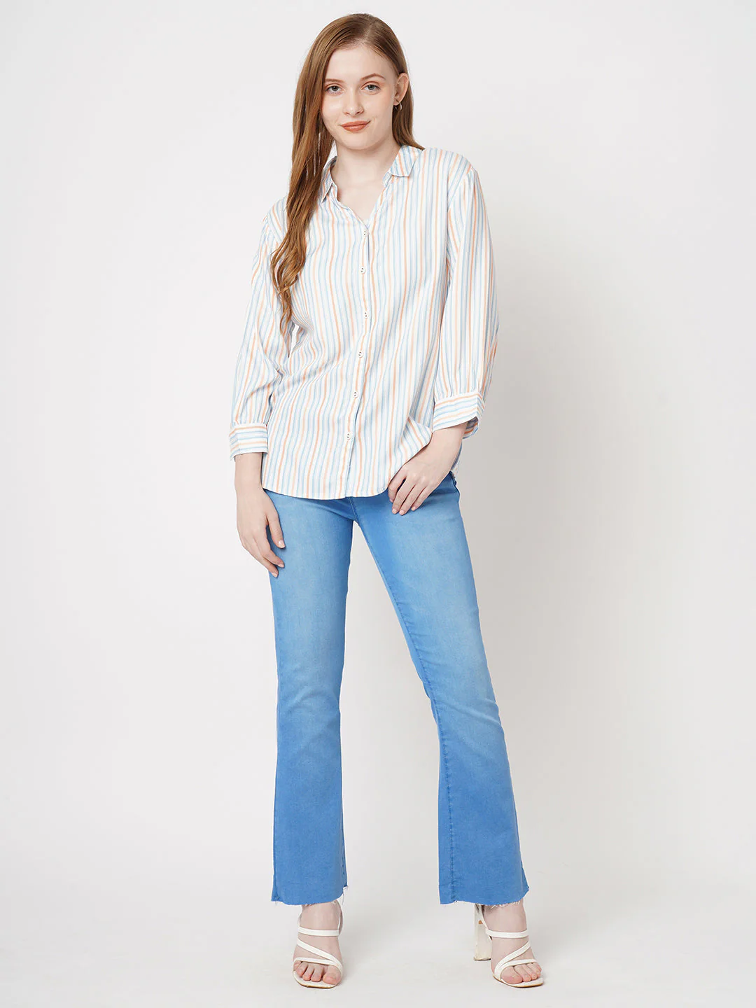 Women High-Rise Crop Flare Jeans - Image 4