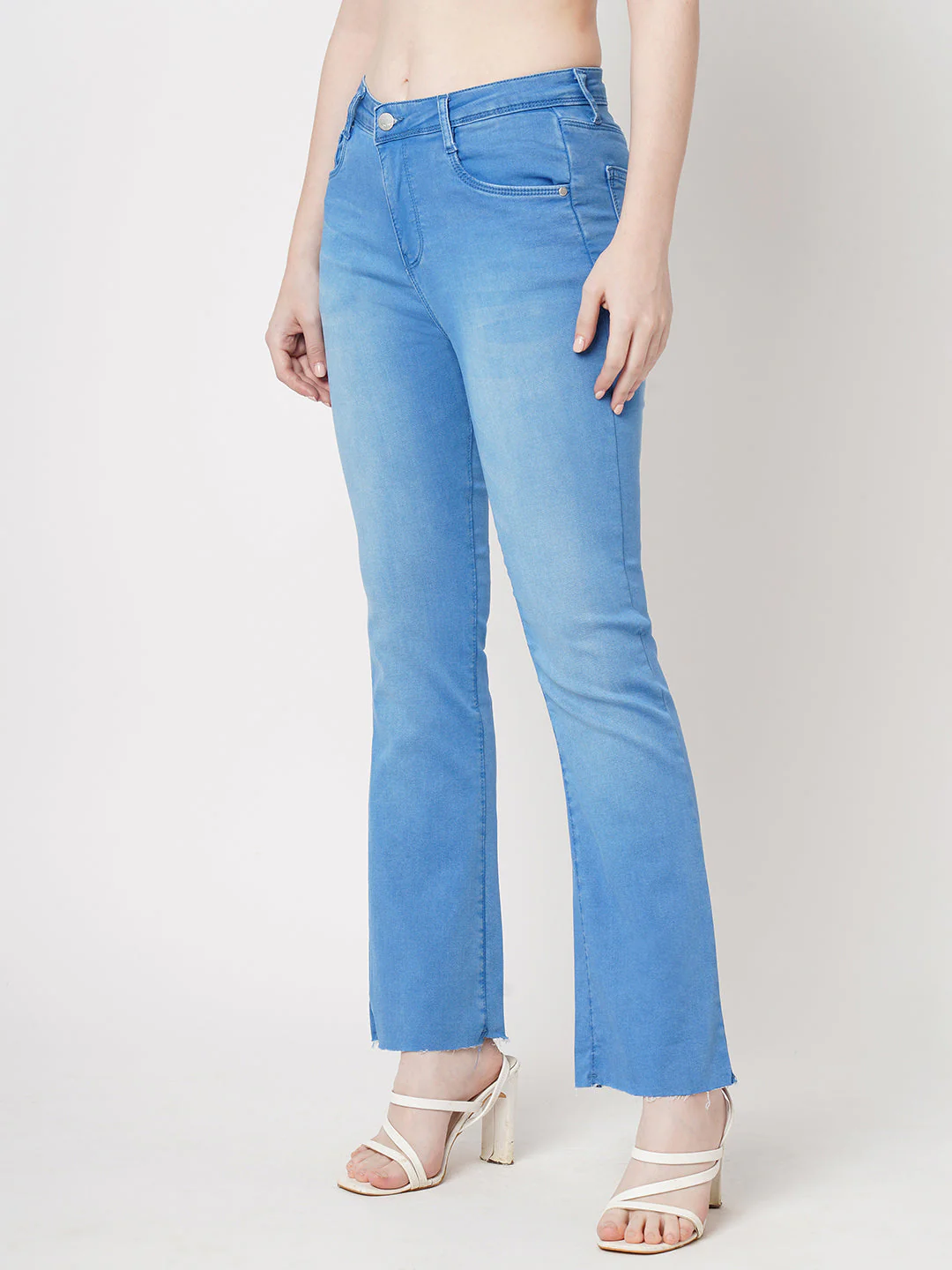 Women High-Rise Crop Flare Jeans - Image 6