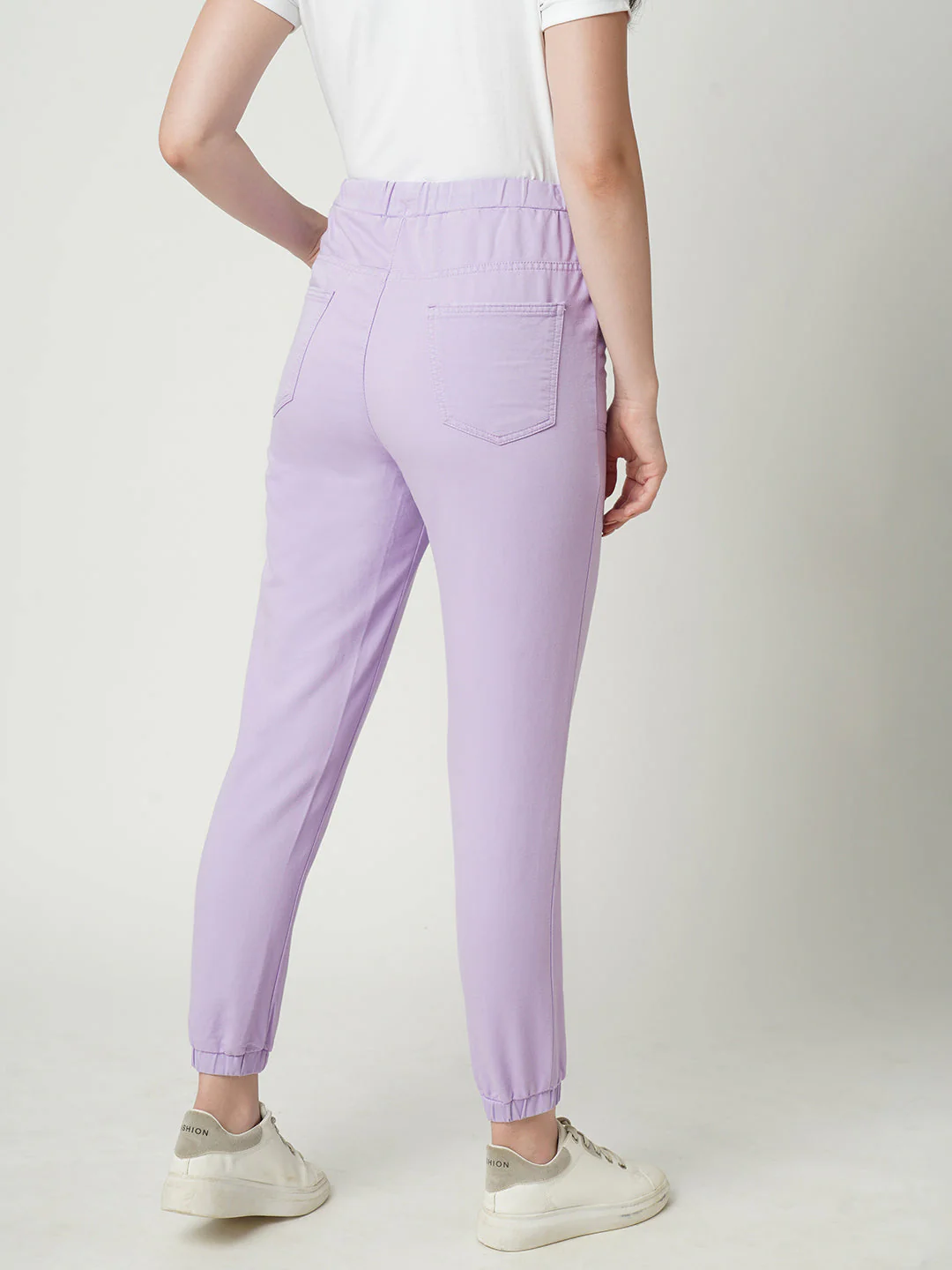 Women High-Rise Denim Joggers - Image 3