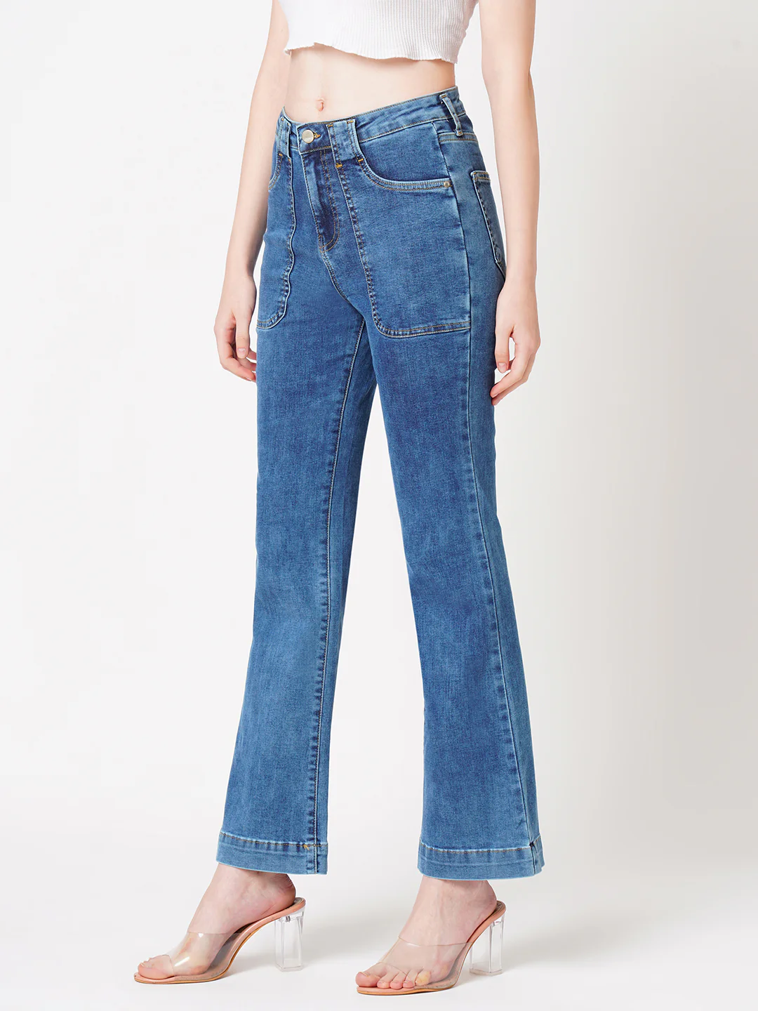 Women High-Rise Flare Jeans - Image 5