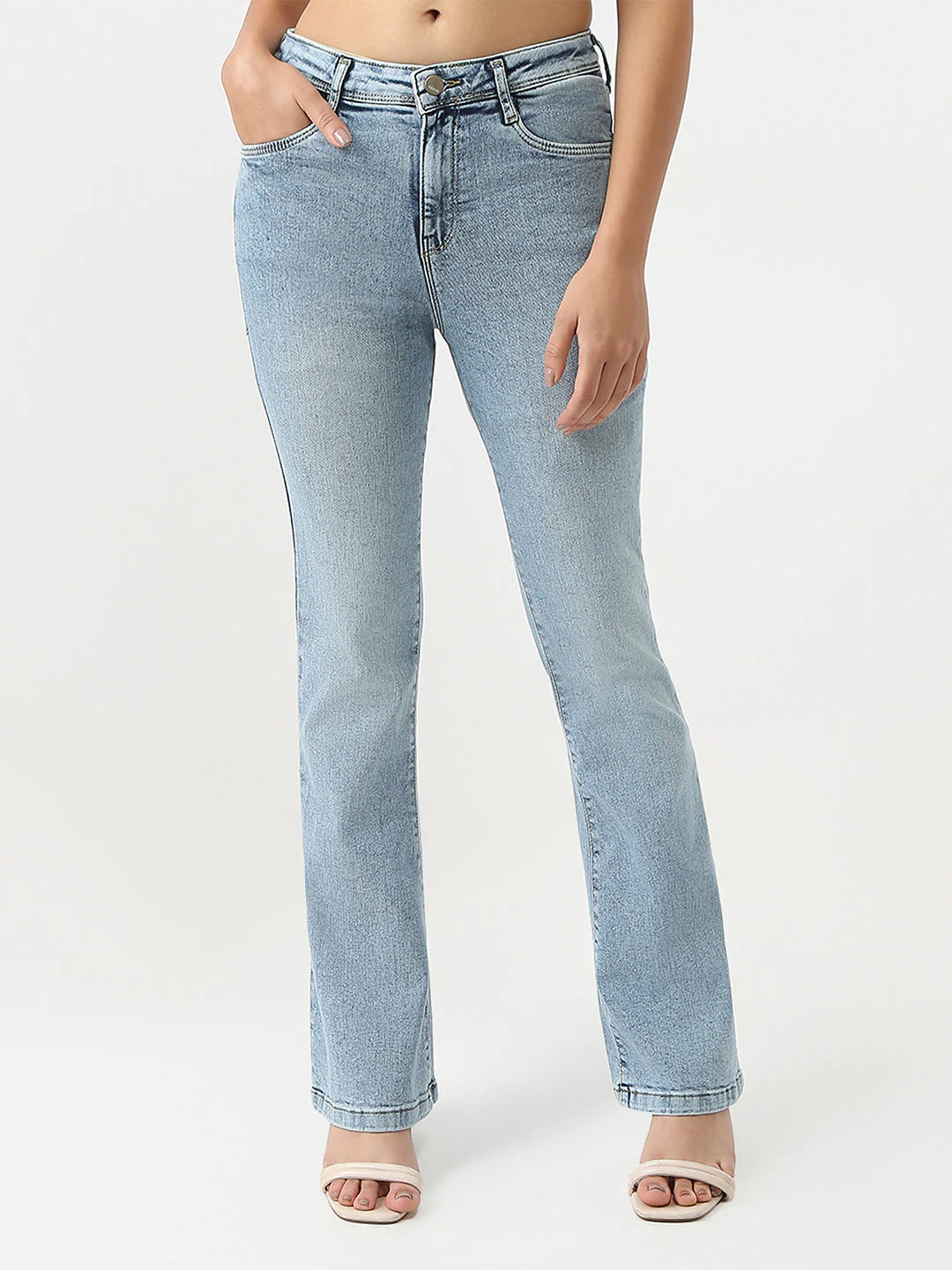 Women High-Rise Flare Jeans - Image 2