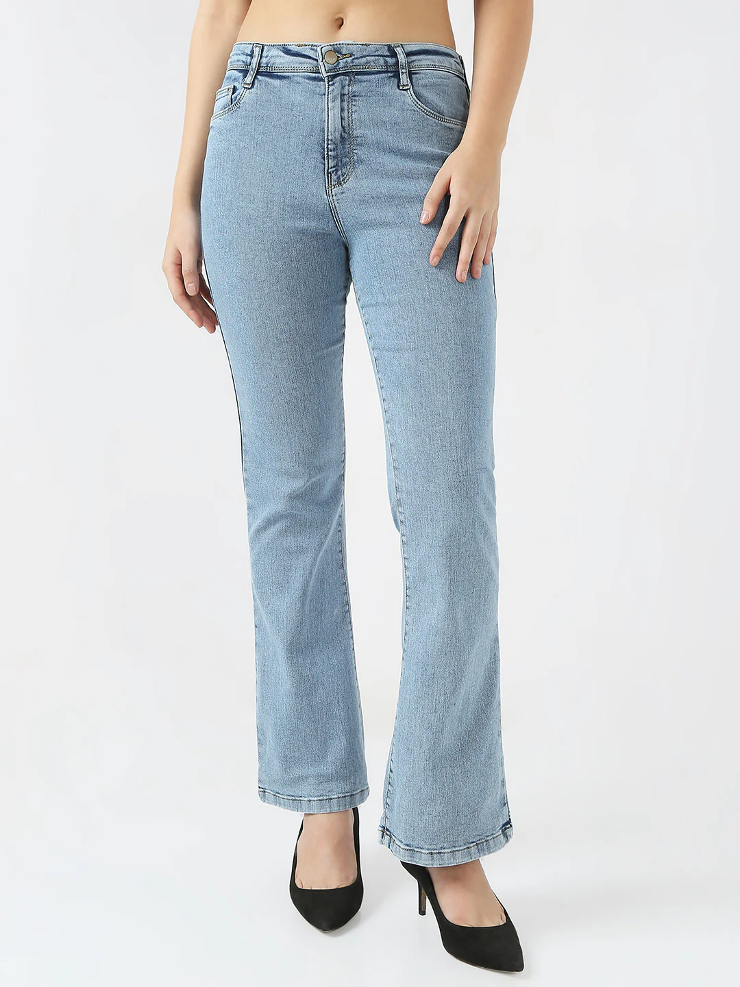 Women High-Rise Flare Jeans - Image 2