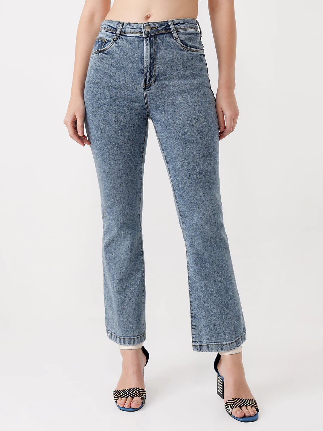 Women High-Rise Flare Jeans - Image 2
