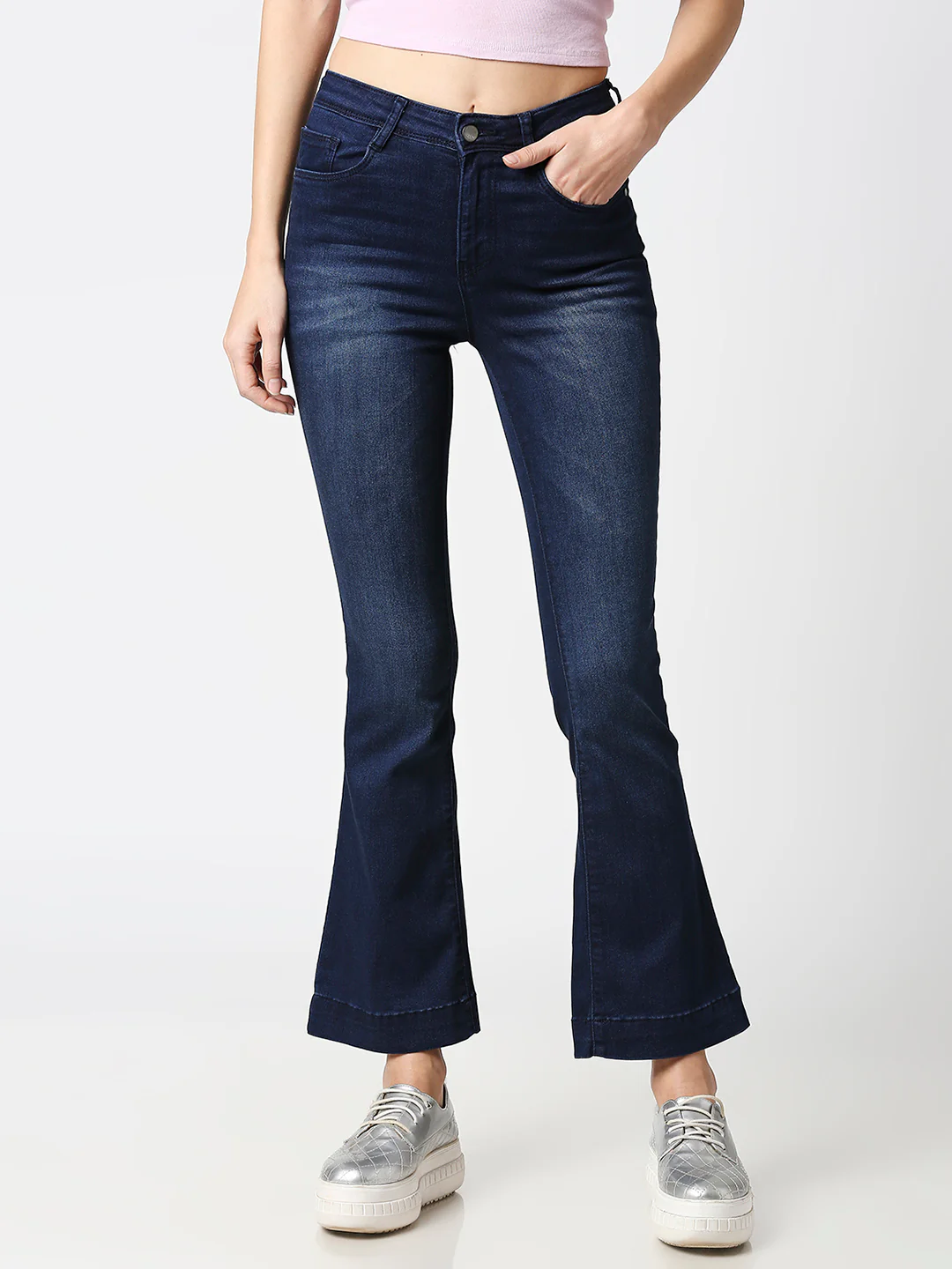 Women High-Rise Flare Jeans - Image 2