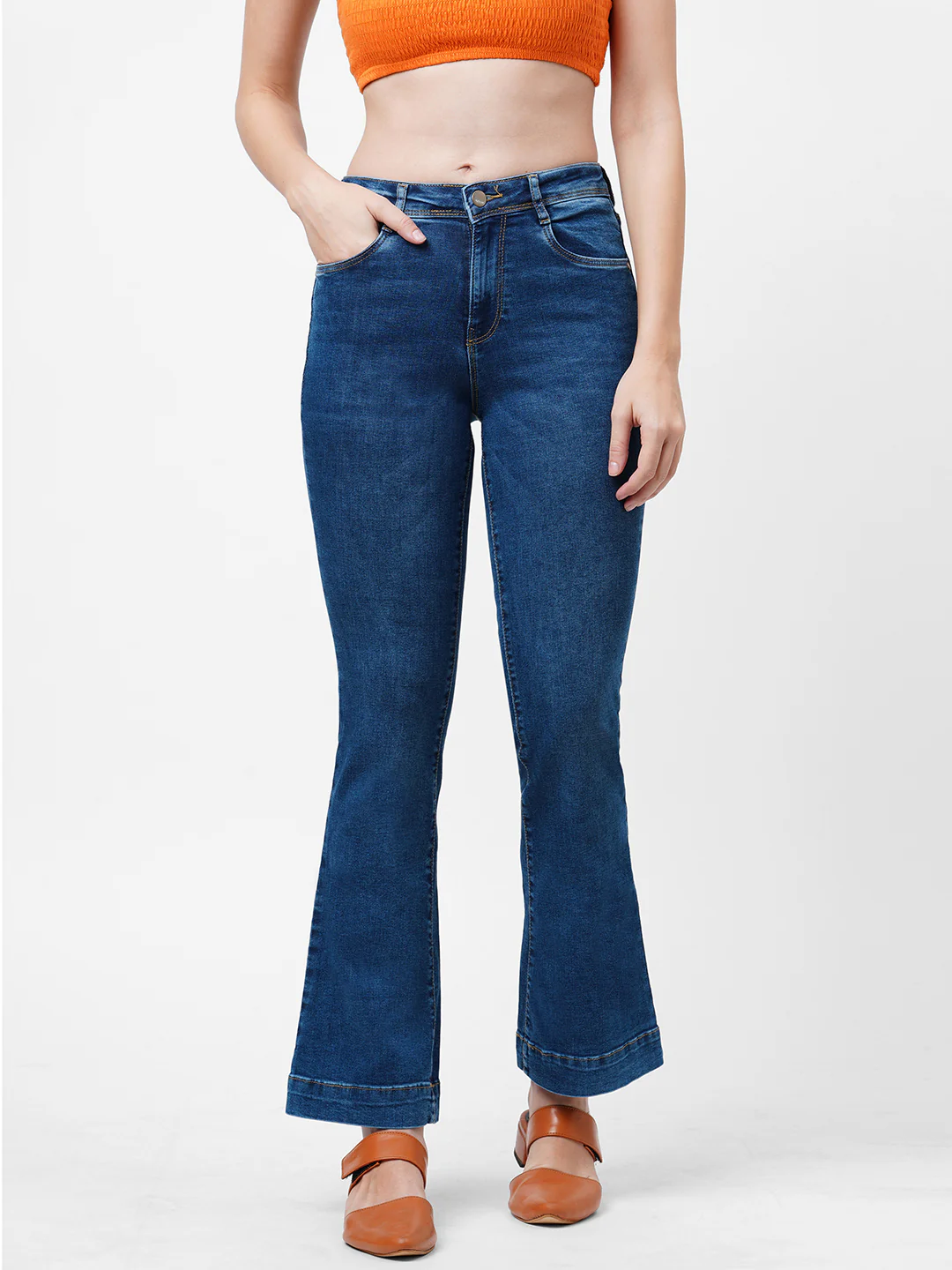 Women High-Rise Flare Jeans - Image 2
