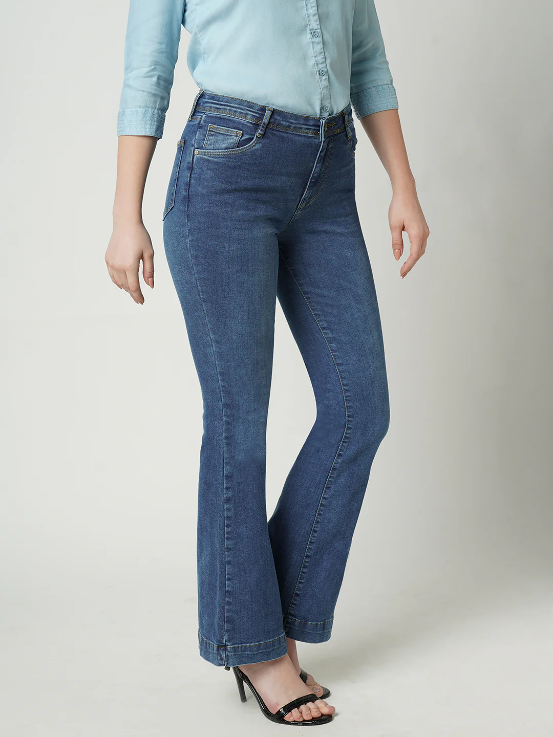 Women High-Rise Flare Jeans - Image 4