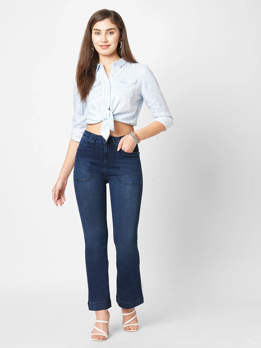 Women High-Rise Flare Jeans - Image 4