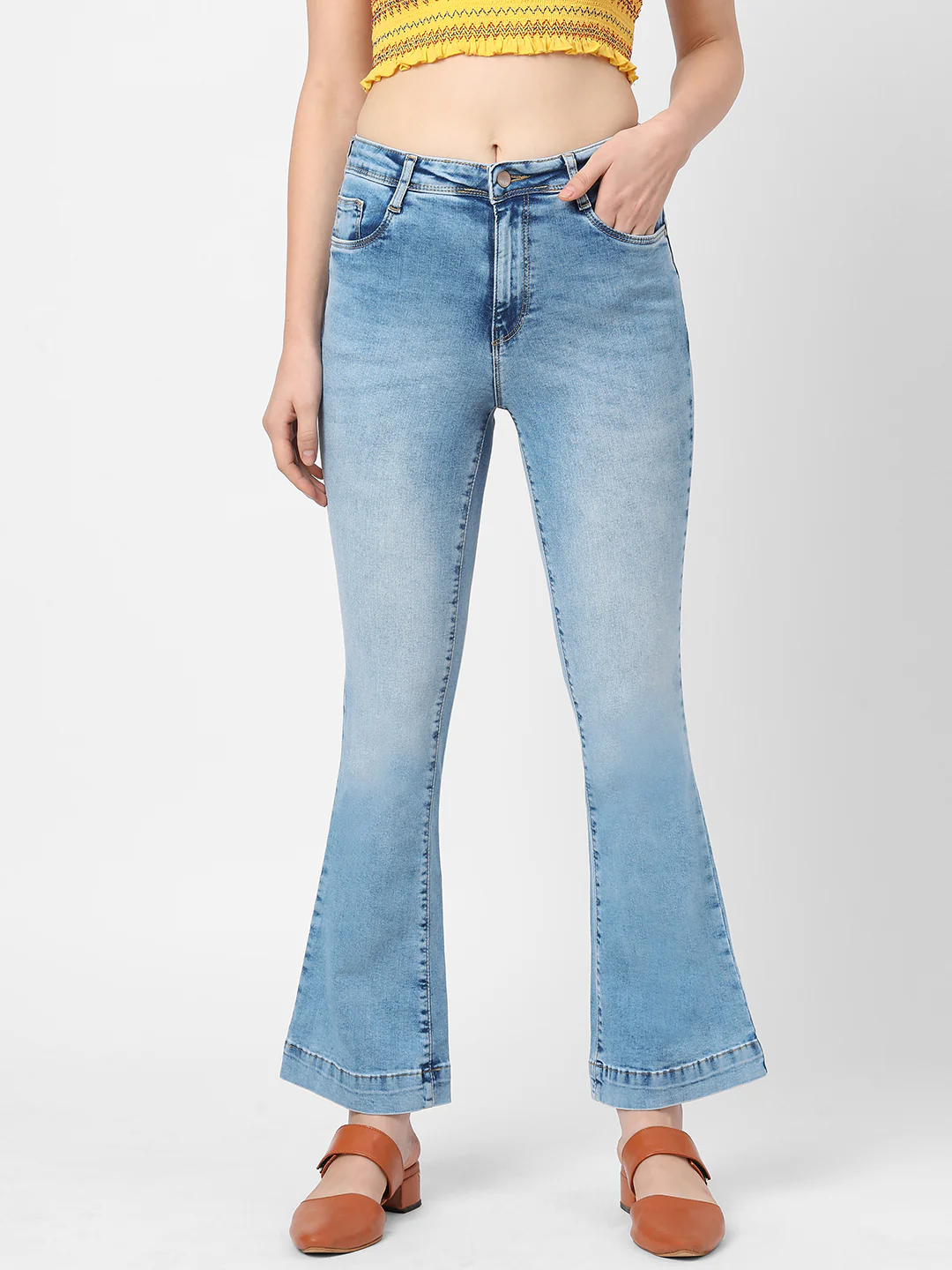 Women High-Rise Flare Jeans - Image 2