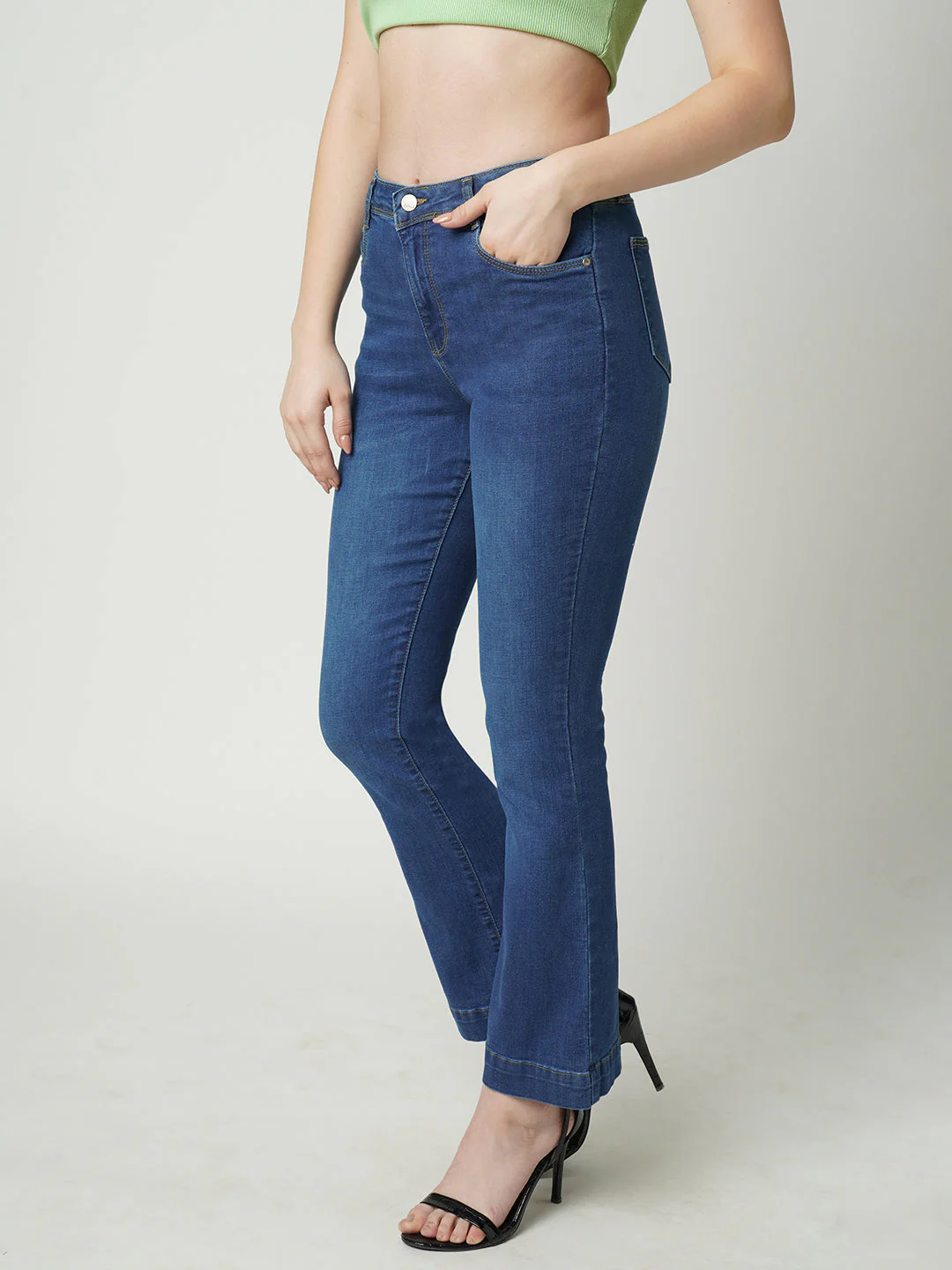 Women High-Rise Flare Jeans - Image 4