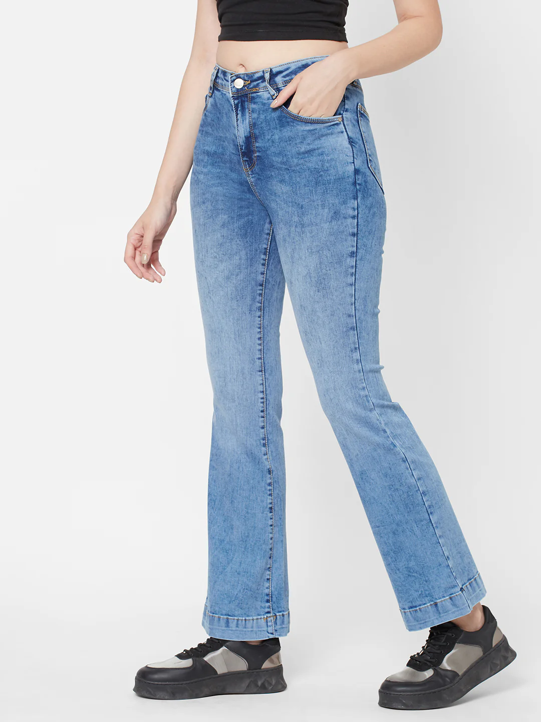 Women High-Rise Flare Jeans - Image 6