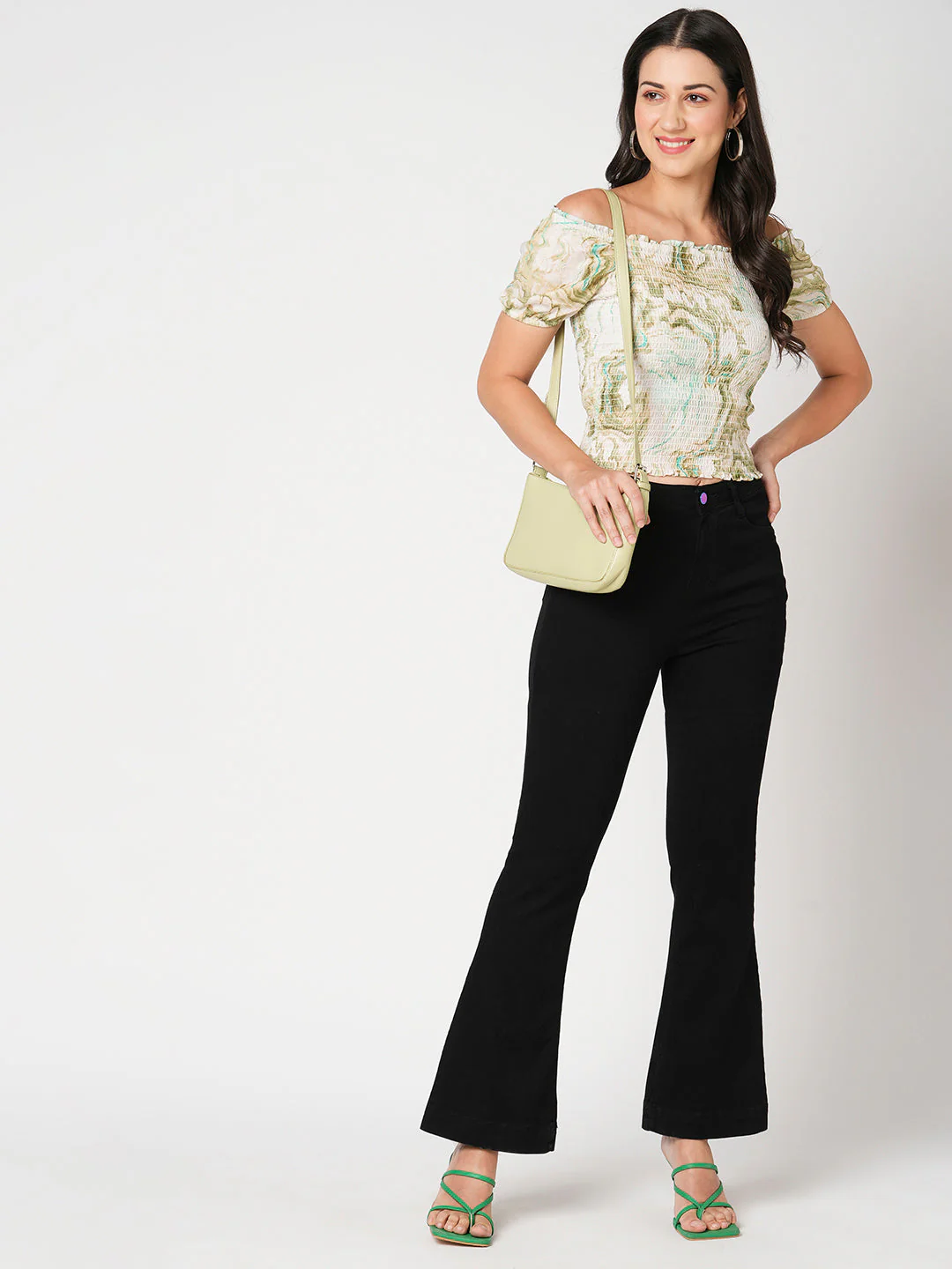 Women High-Rise Flare Jeans - Image 2