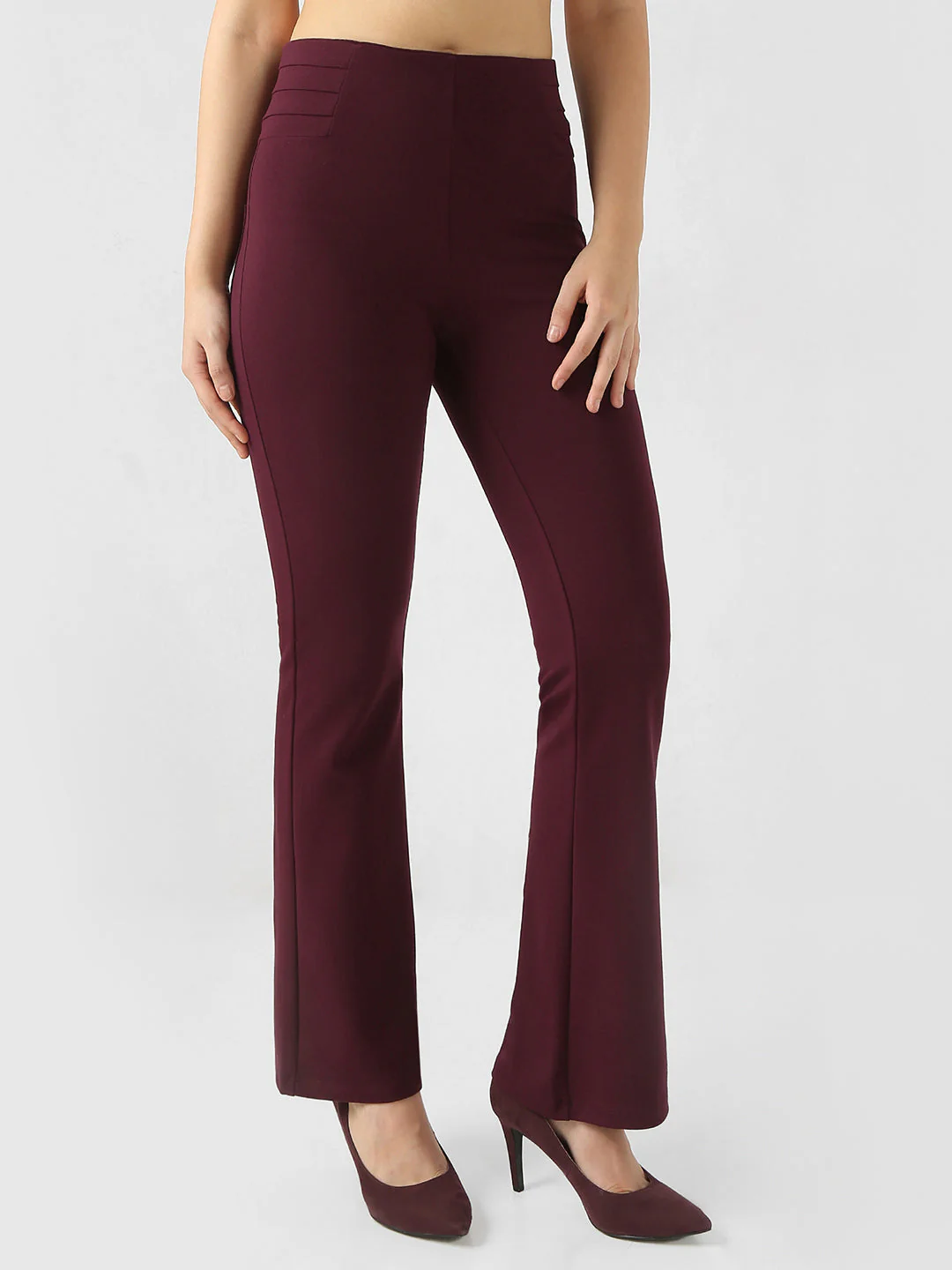 Women High-Rise Flared Treggings - Image 2