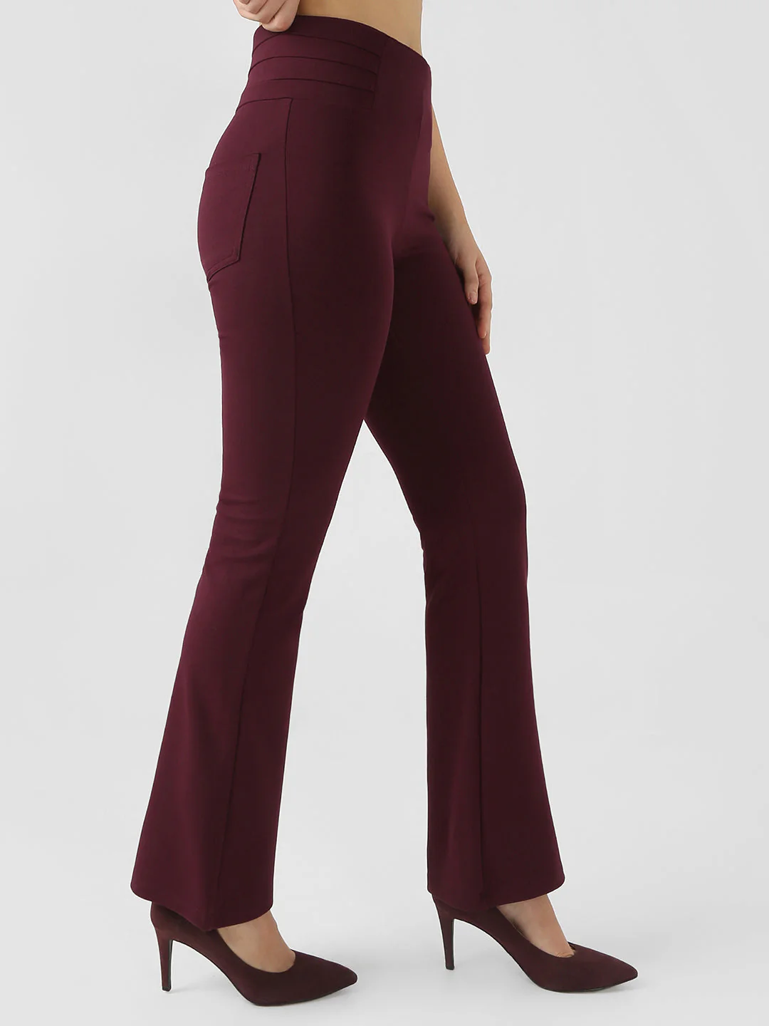 Women High-Rise Flared Treggings - Image 5