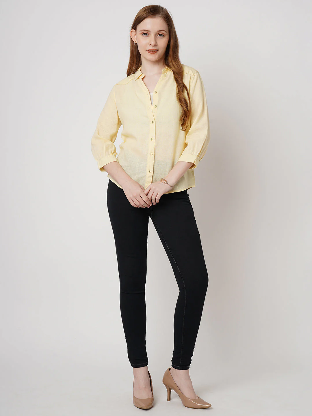 Women Dark Grey High-Rise Skinny Jeans - Image 4