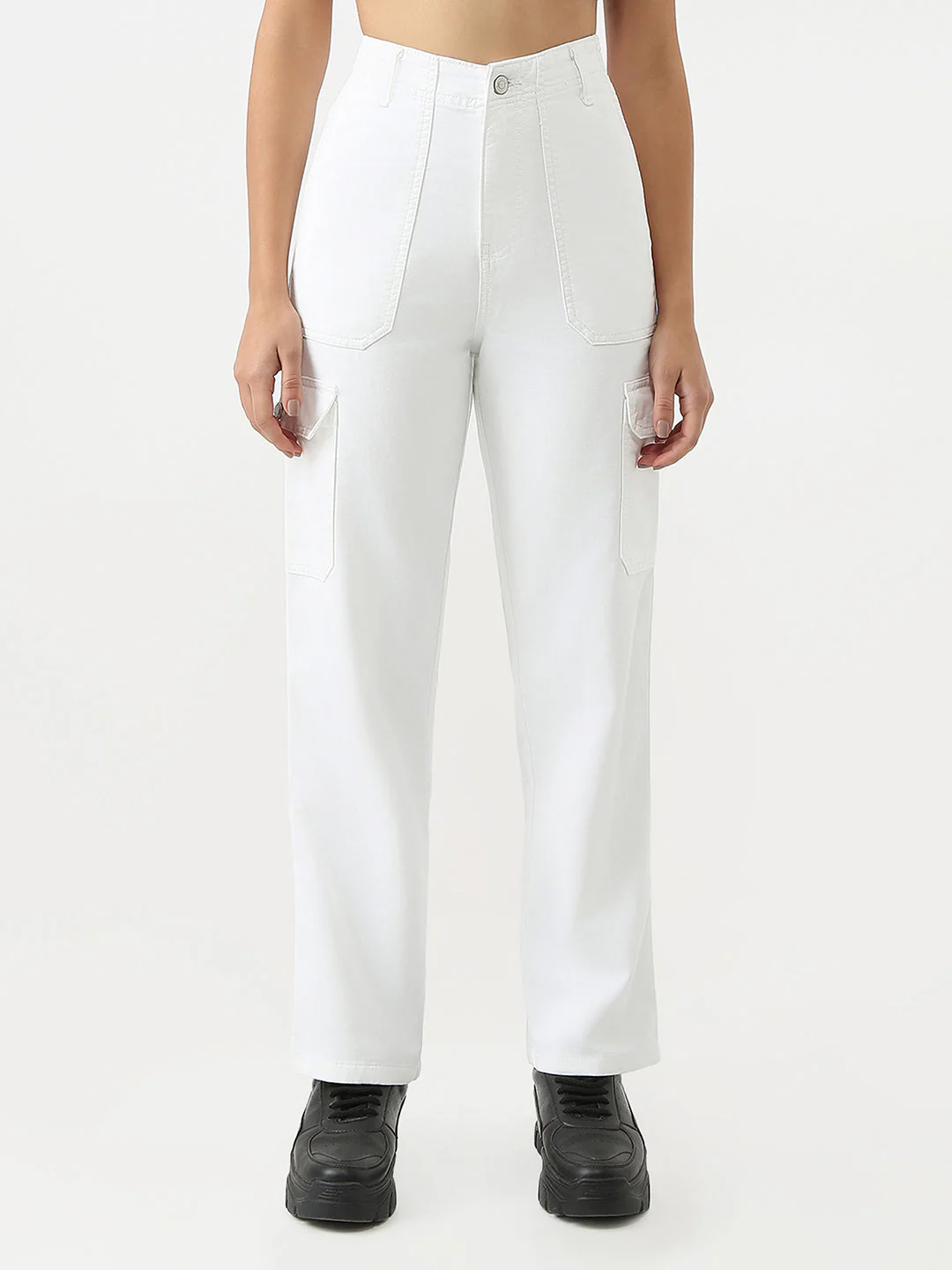 Women High-Rise Loose Fit Cargo - Image 2