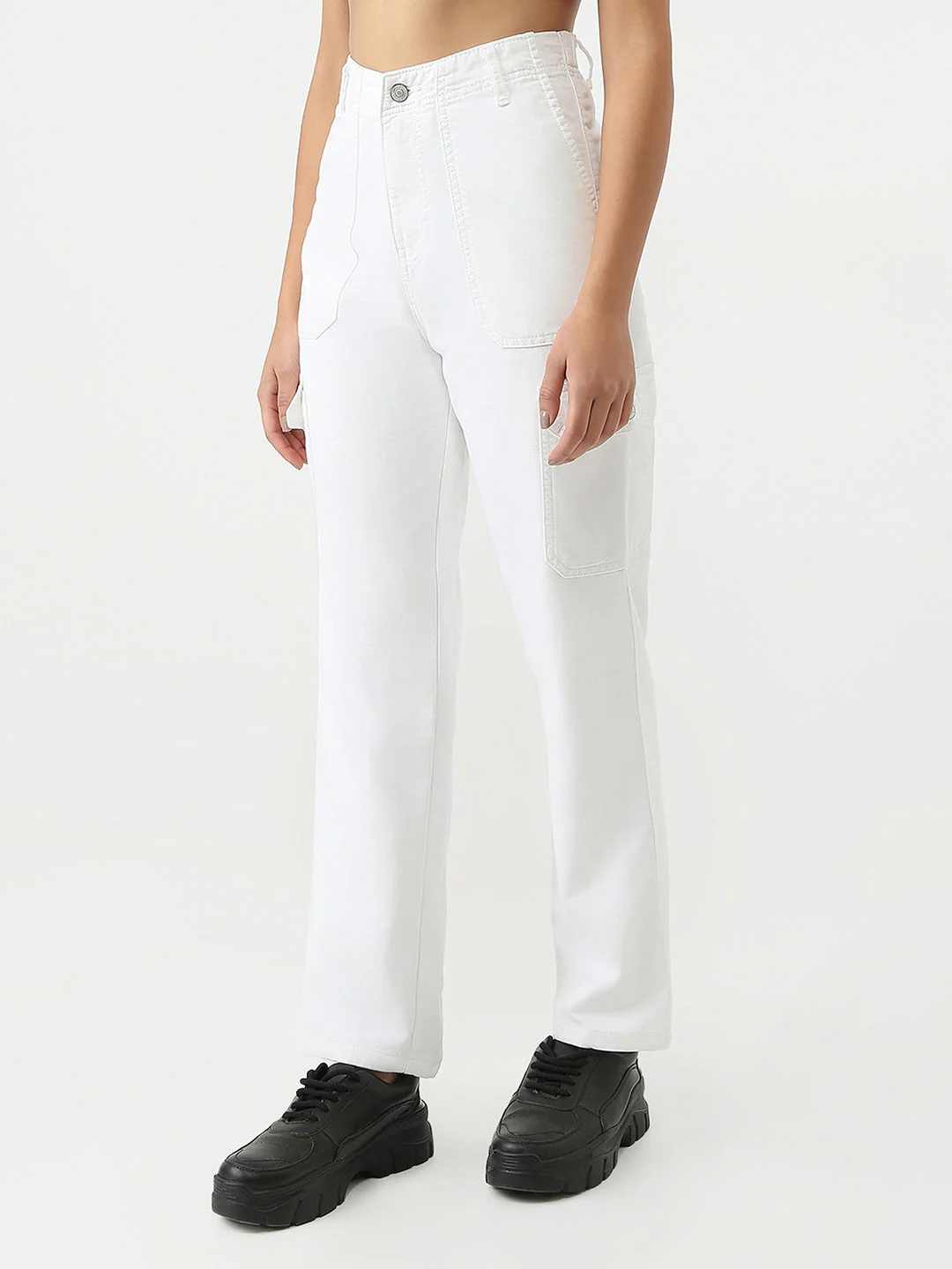 Women High-Rise Loose Fit Cargo - Image 5