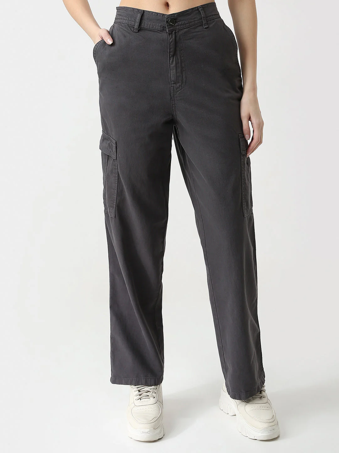 Women High-Rise Loose Fit Cargo - Image 2