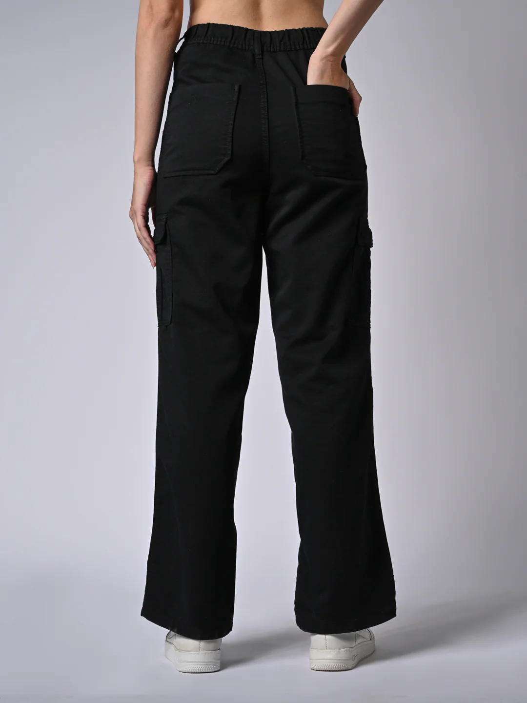 Women High-Rise Loose Straight Fit Cargo - Image 3