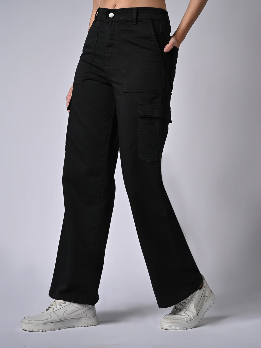 Women High-Rise Loose Straight Fit Cargo - Image 5