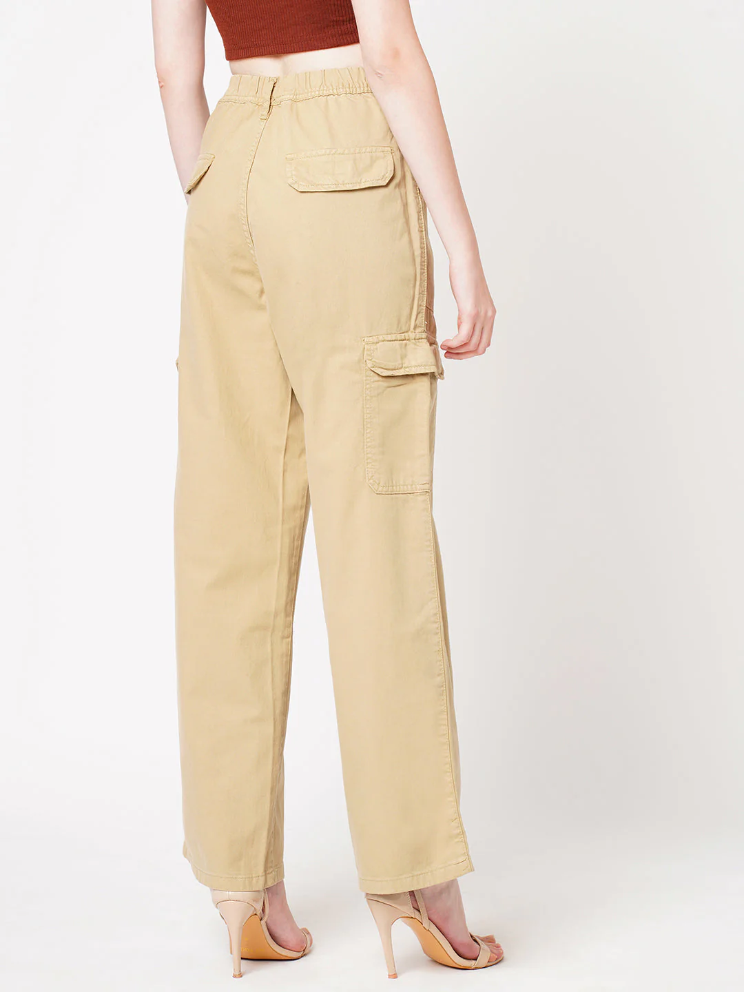 Women High-Rise Loose Straight Fit Cargo - Image 3
