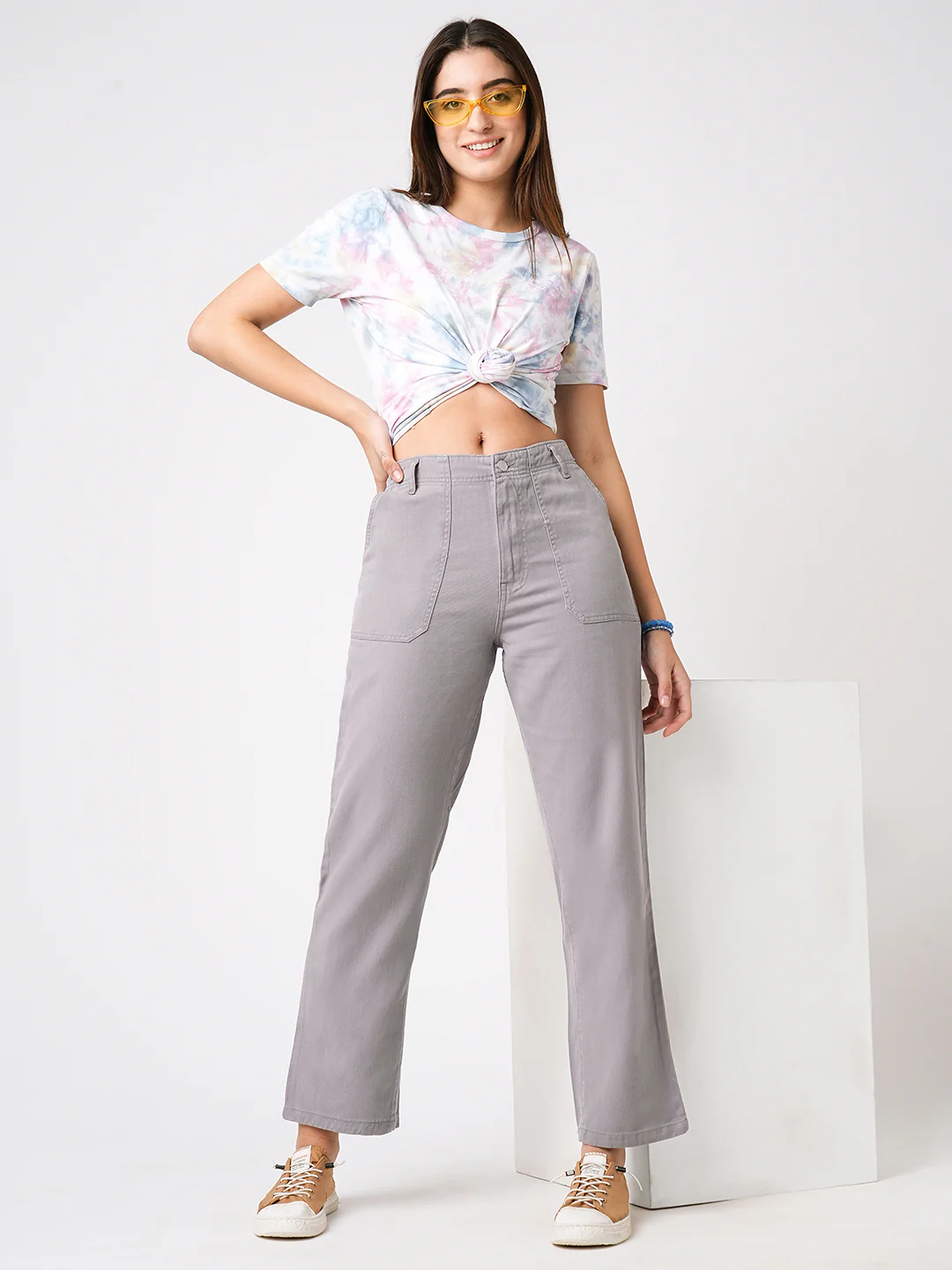 Women Grey High-Rise Loose Straight Fit Jeans - Image 4