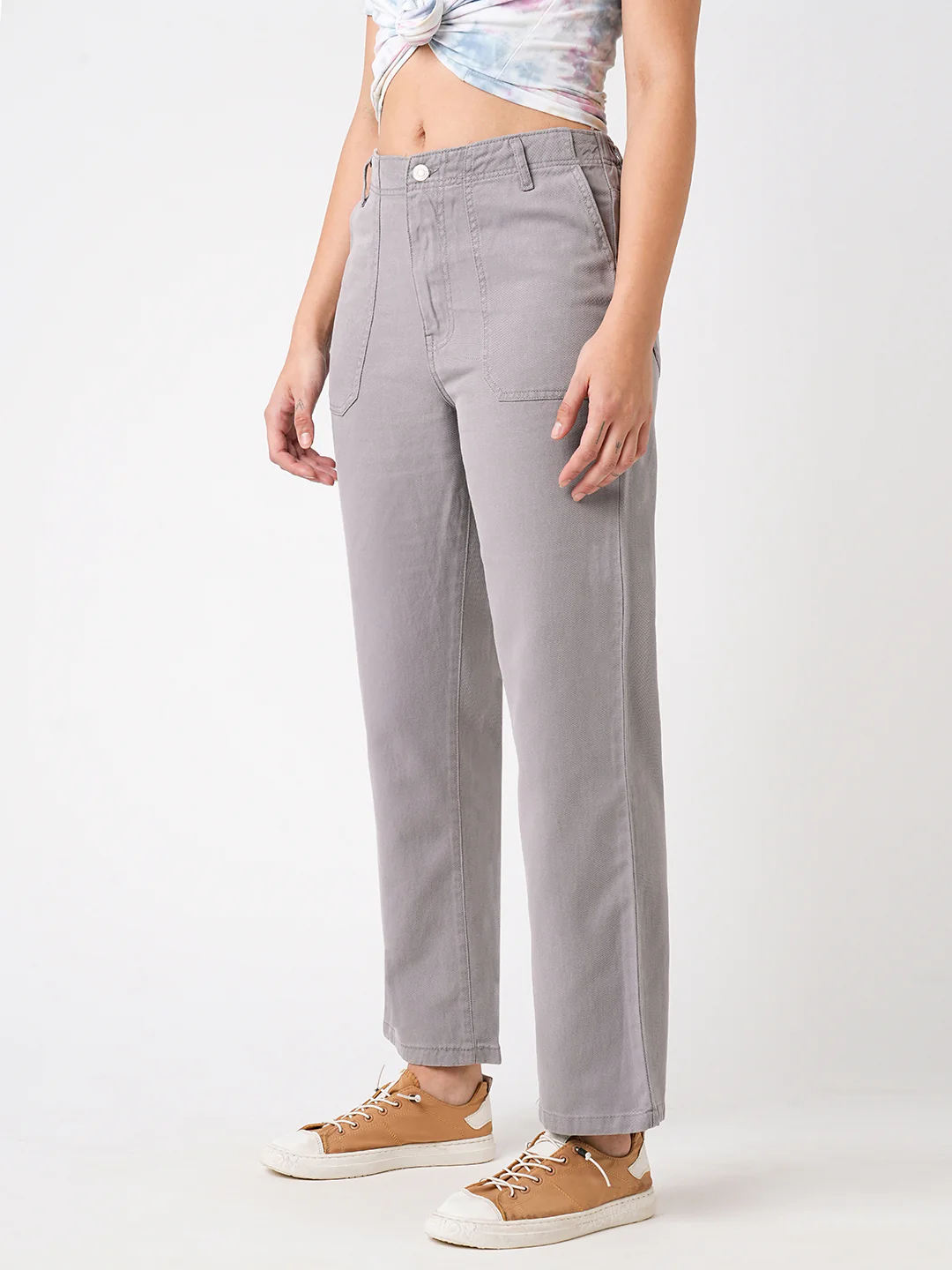 Women Grey High-Rise Loose Straight Fit Jeans - Image 5