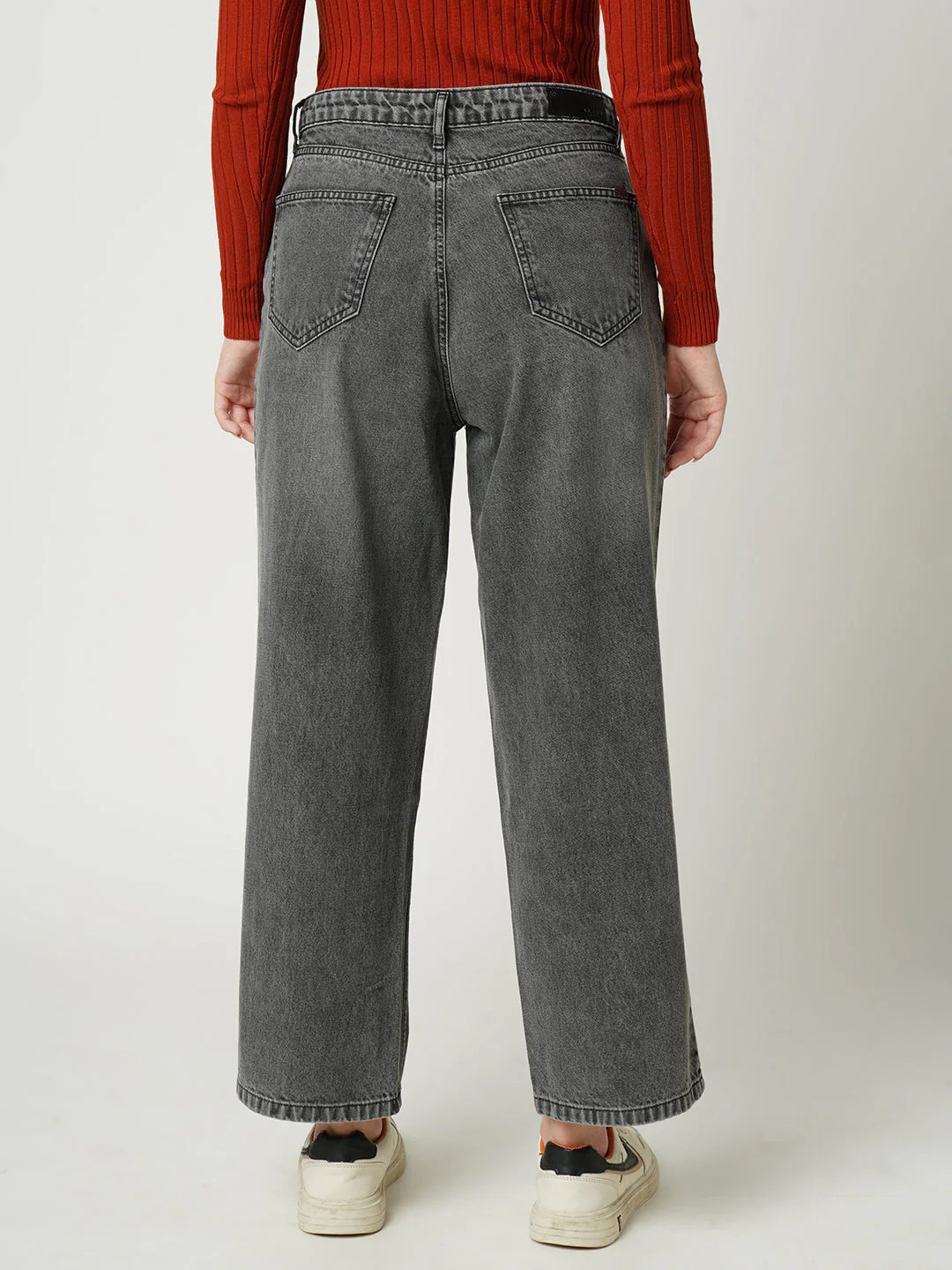 Women Grey High-Rise Loose Straight Fit Jeans - Image 3
