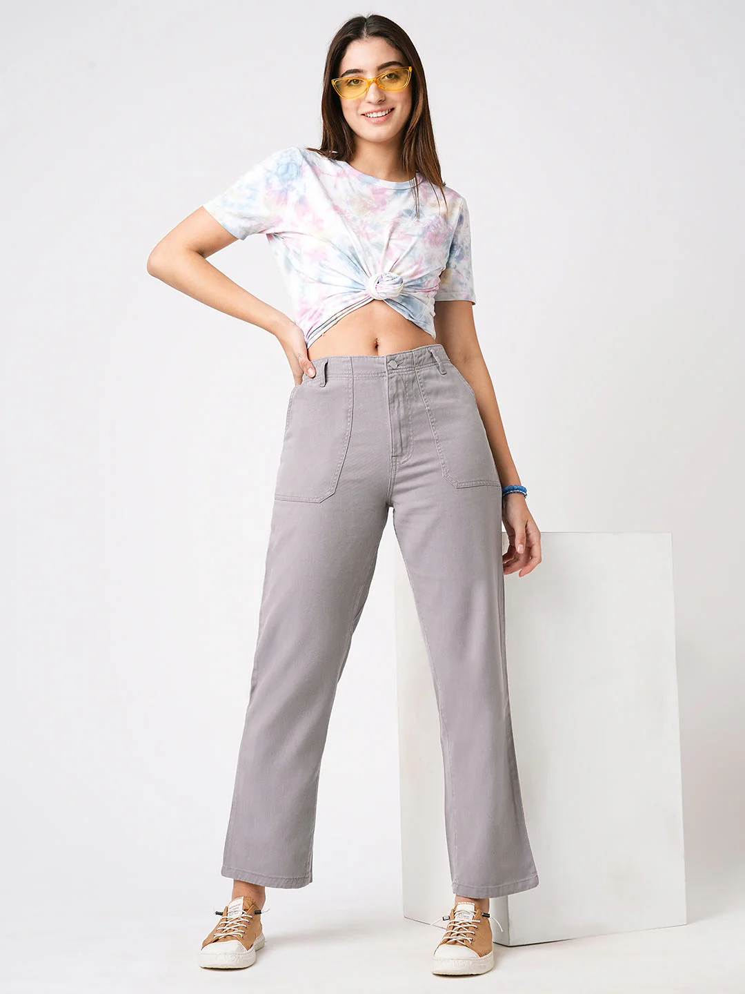 Women Grey High-Rise Loose Straight Fit Jeans - Image 4