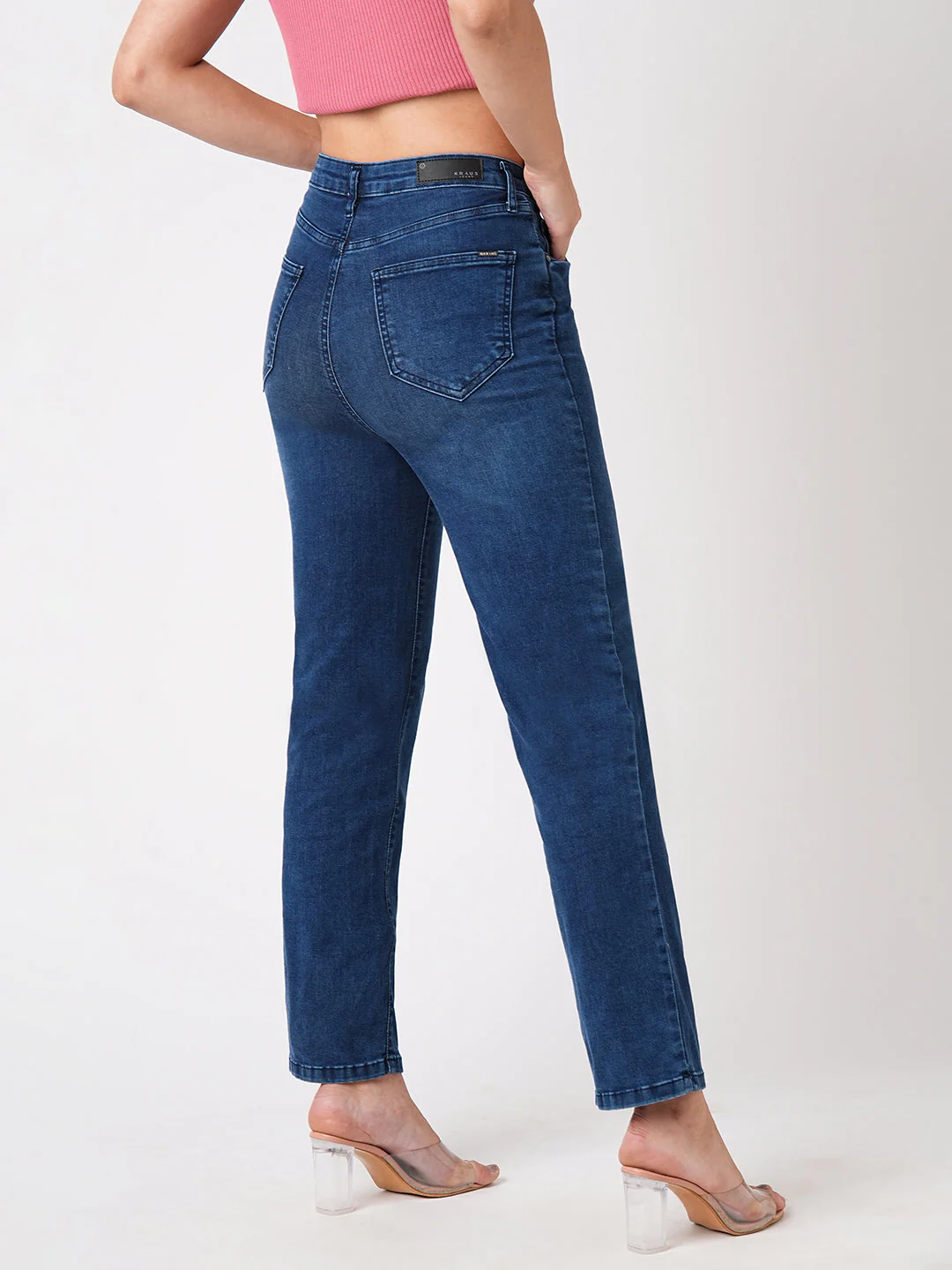 Women High-Rise Loose Straight Fit Jeans - Image 3