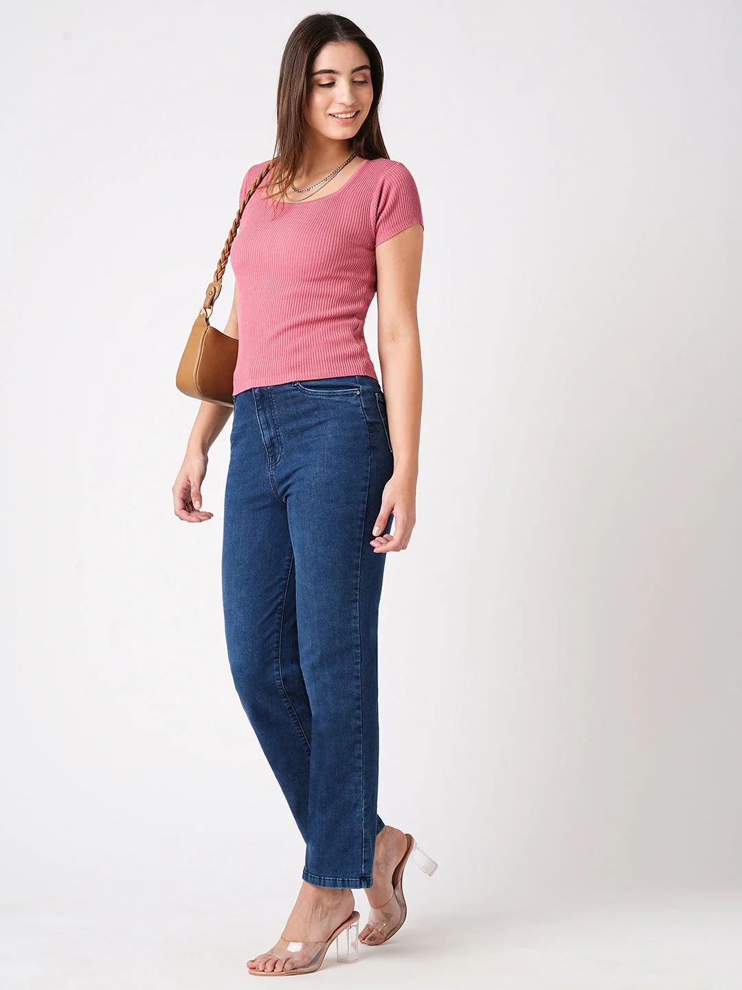 Women High-Rise Loose Straight Fit Jeans - Image 4