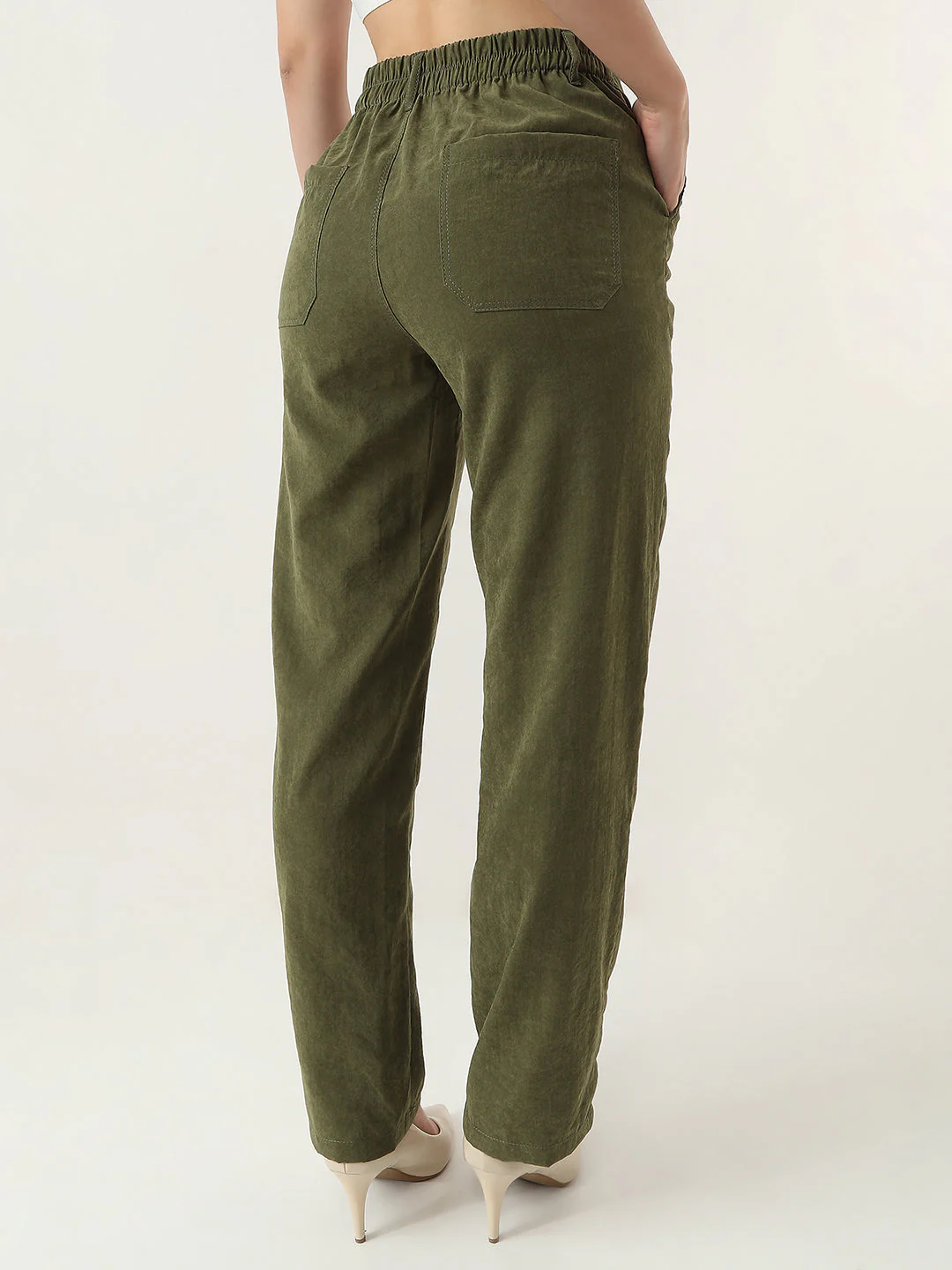 Women High-Rise Loose Straight Fit Korean Pants - Image 3