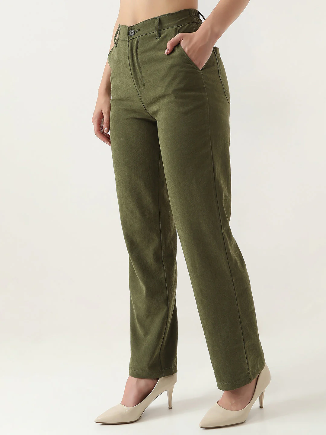 Women High-Rise Loose Straight Fit Korean Pants - Image 4
