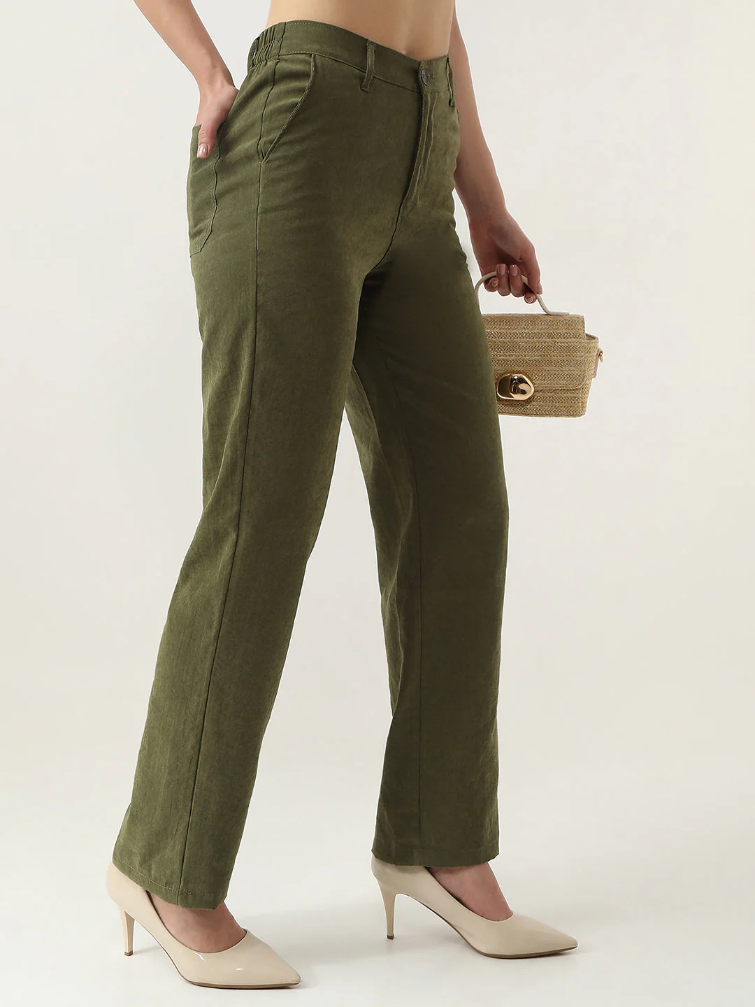 Women High-Rise Loose Straight Fit Korean Pants - Image 5