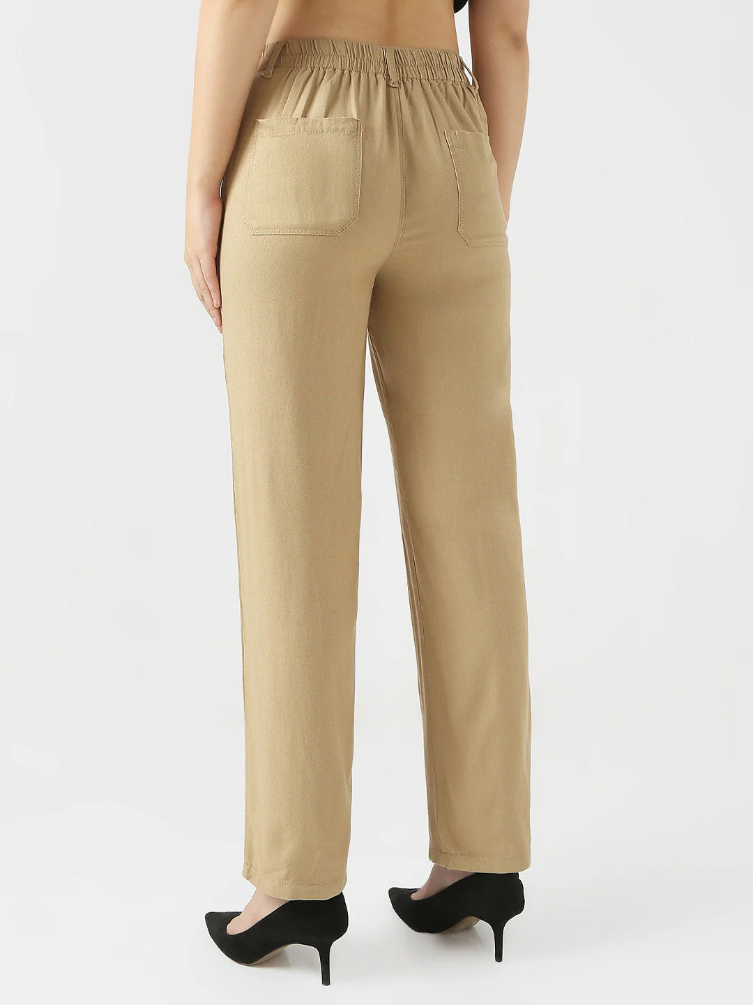 Women High-Rise Loose Straight Fit Korean Pants - Image 3