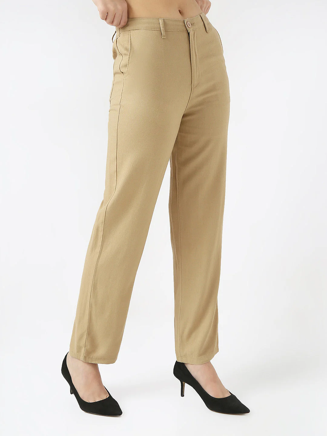 Women High-Rise Loose Straight Fit Korean Pants - Image 4