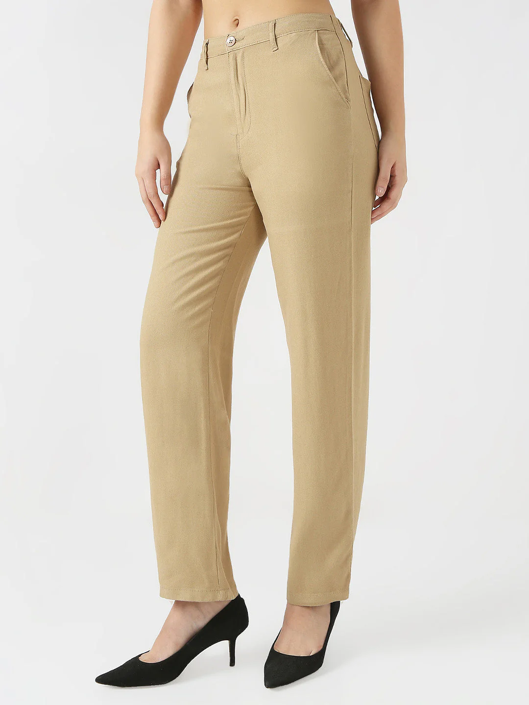 Women High-Rise Loose Straight Fit Korean Pants - Image 5