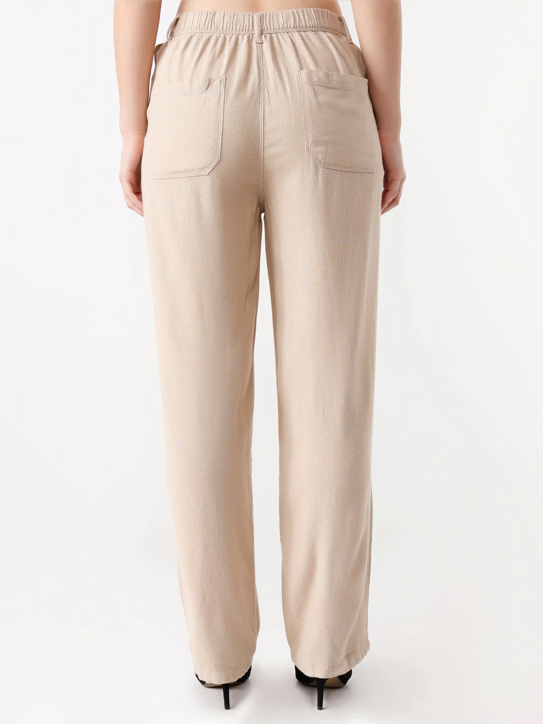 Women High-Rise Loose Straight Fit Korean Pants - Image 3