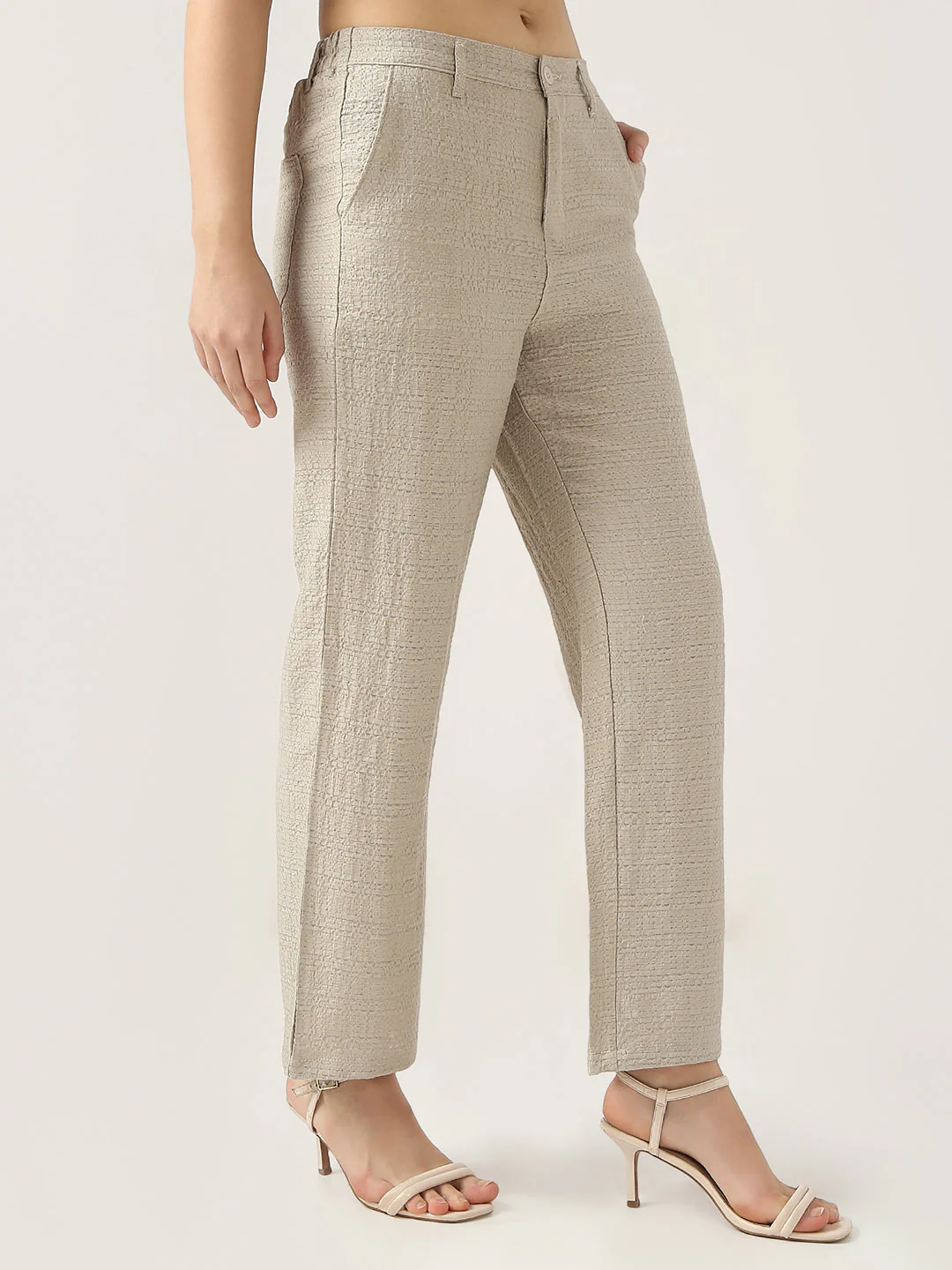 Women High-Rise Loose Straight Fit Pants - Image 5