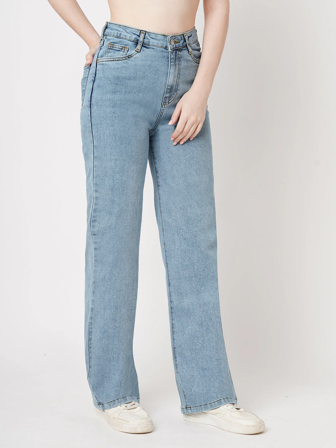 Women High-Rise Loose Straight Jeans - Image 5