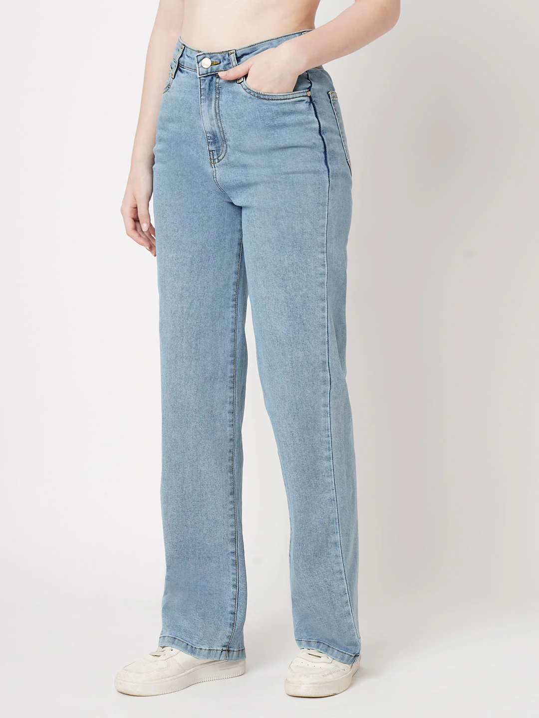 Women High-Rise Loose Straight Jeans - Image 6