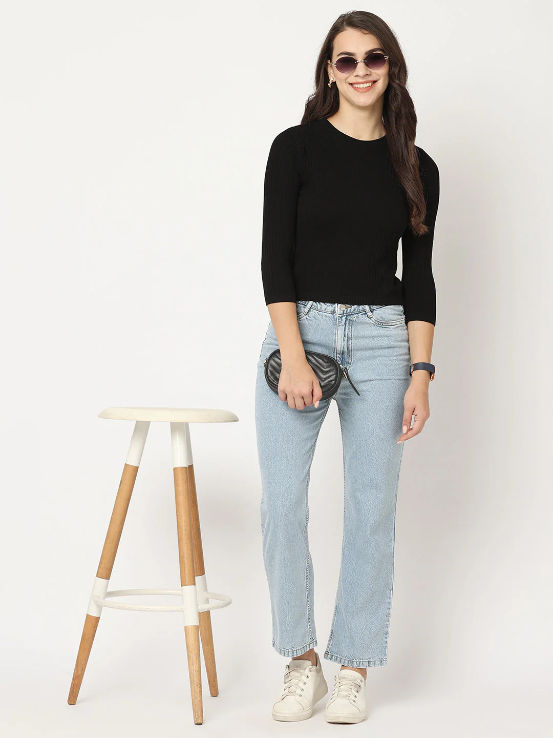 Women High-Rise Loose Straight Jeans - Image 2