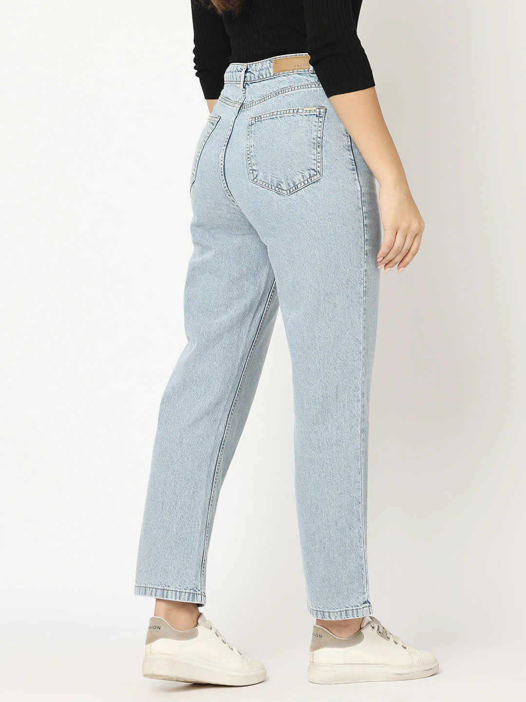 Women High-Rise Loose Straight Jeans - Image 3