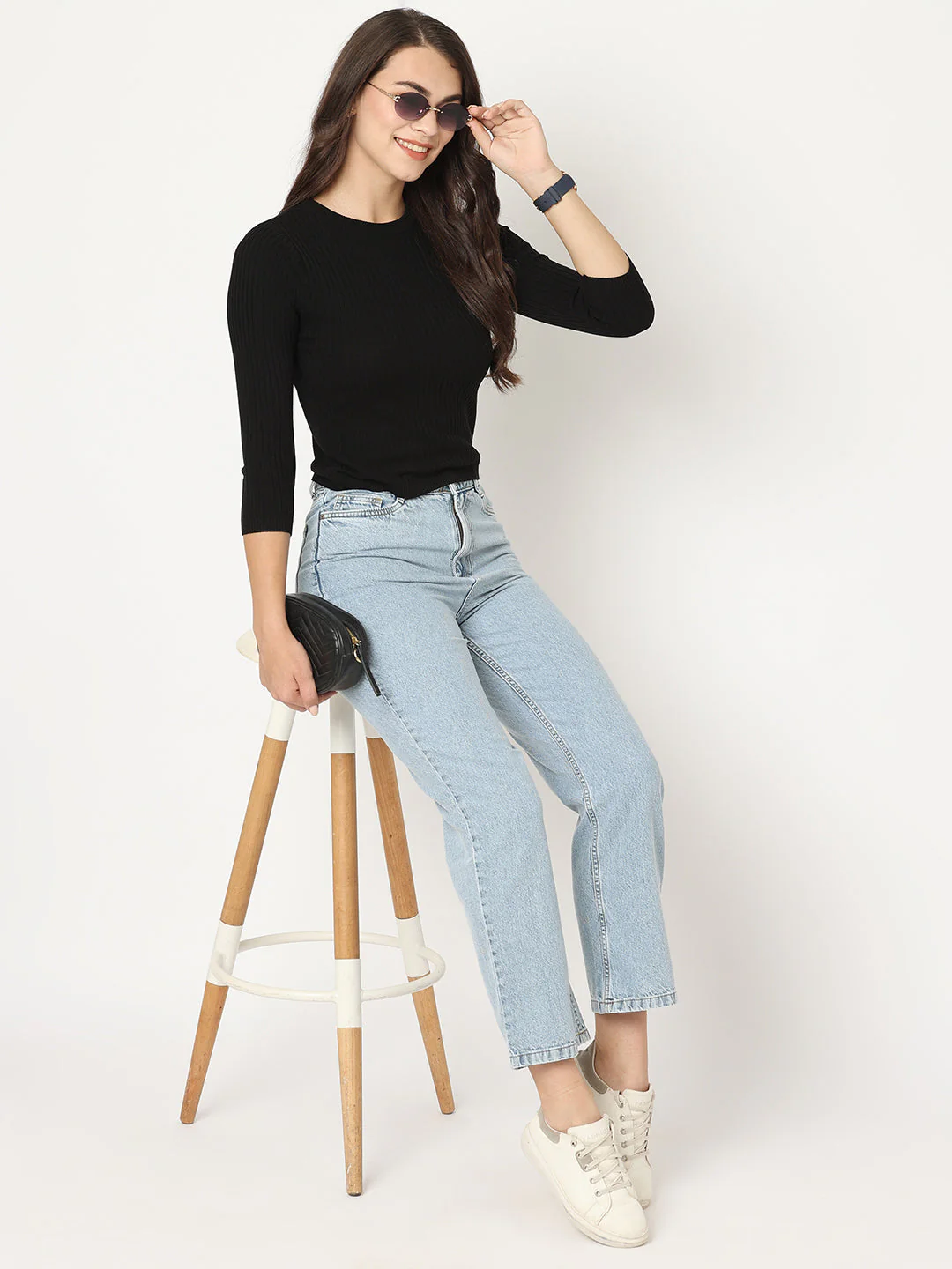 Women High-Rise Loose Straight Jeans - Image 4