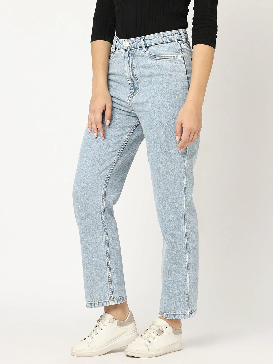 Women High-Rise Loose Straight Jeans - Image 5