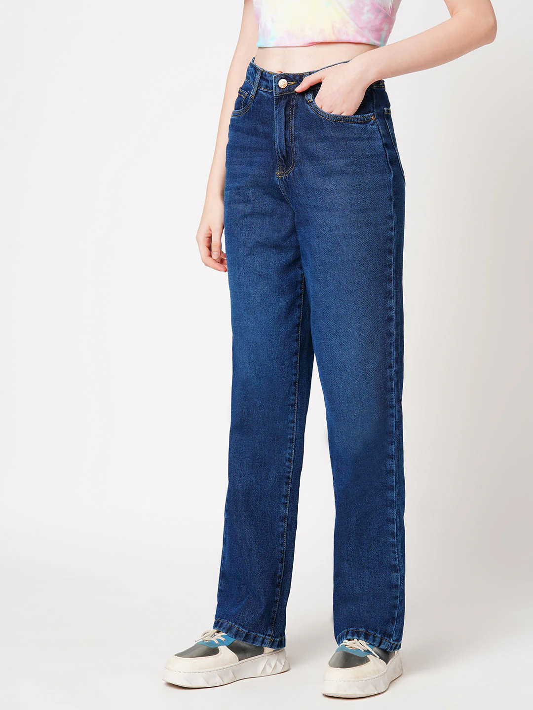 Women High-Rise Loose Straight Jeans - Image 6