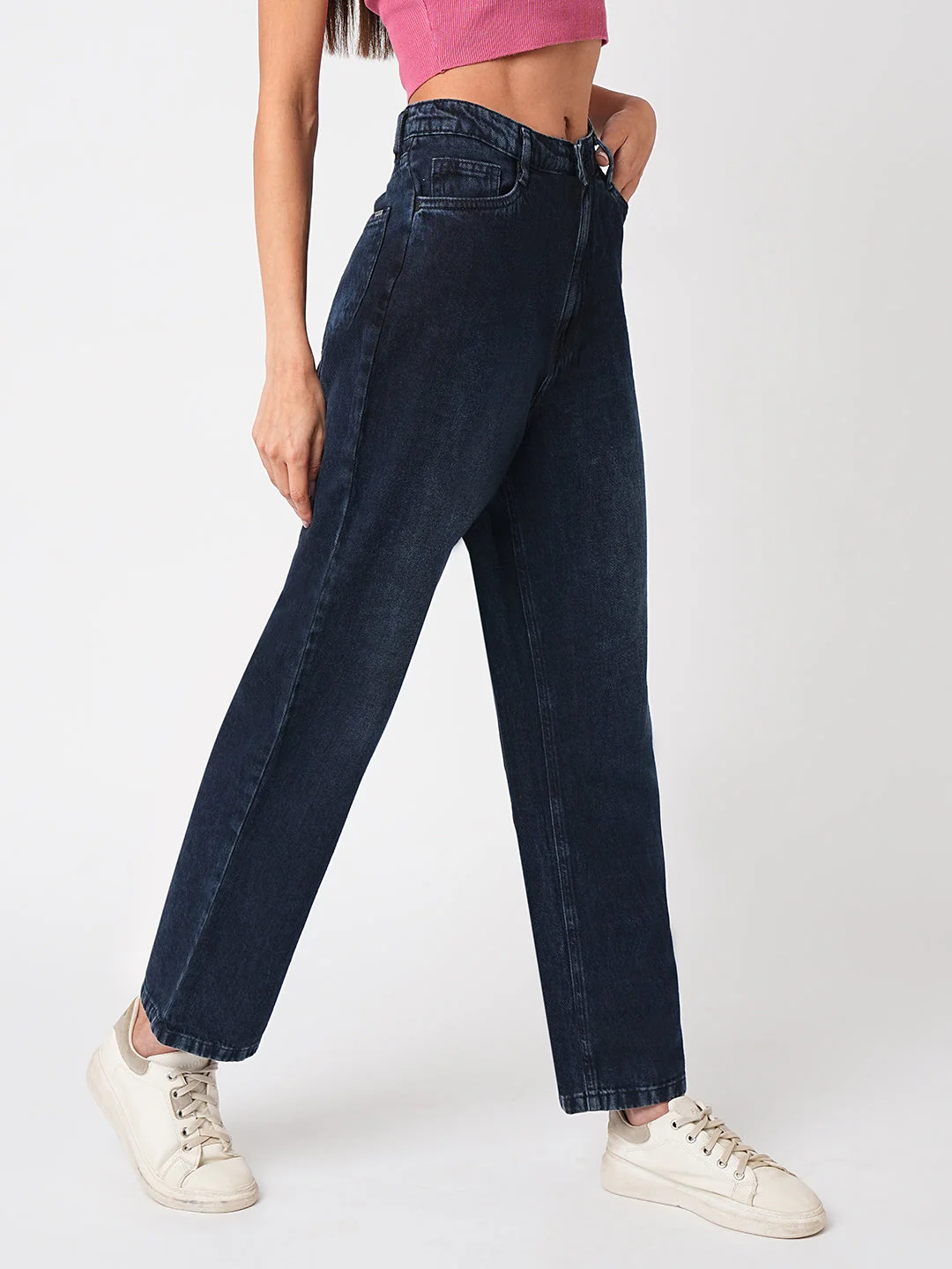 Women High-Rise Loose Straight Jeans - Image 5