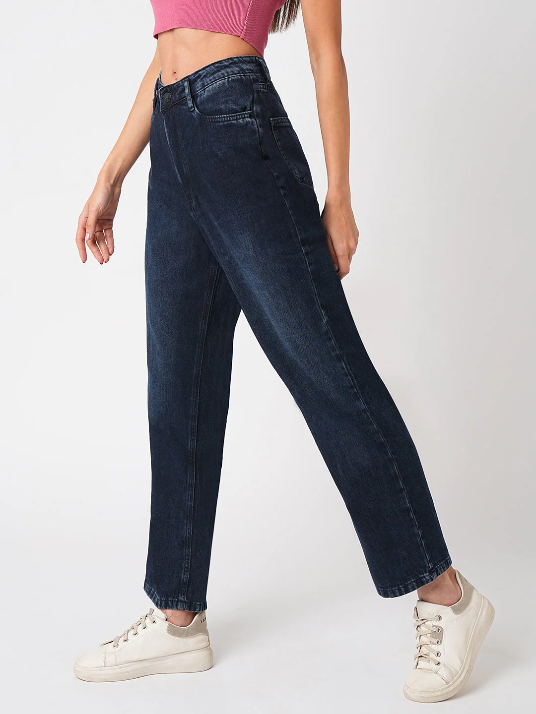 Women High-Rise Loose Straight Jeans - Image 6