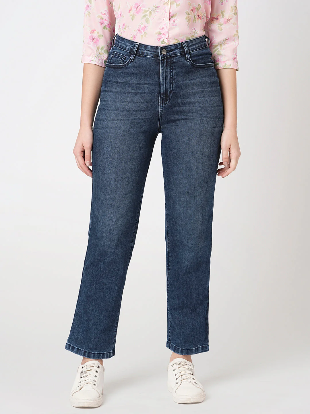 Women High-Rise Loose Straight Jeans - Image 2