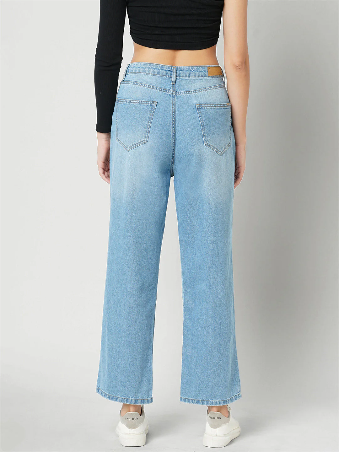 Women High-Rise Loose Straight Jeans - Image 3
