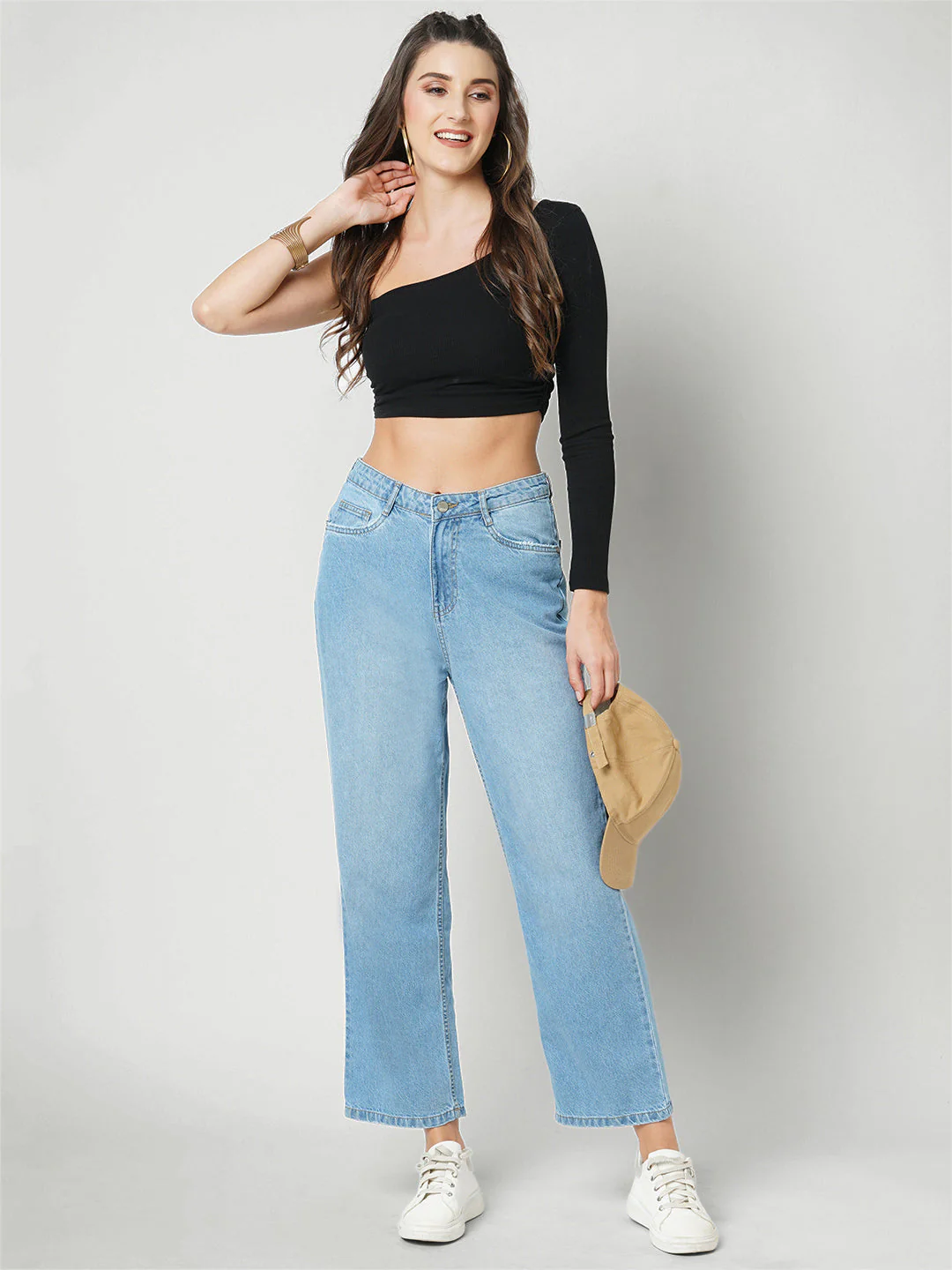 Women High-Rise Loose Straight Jeans - Image 4